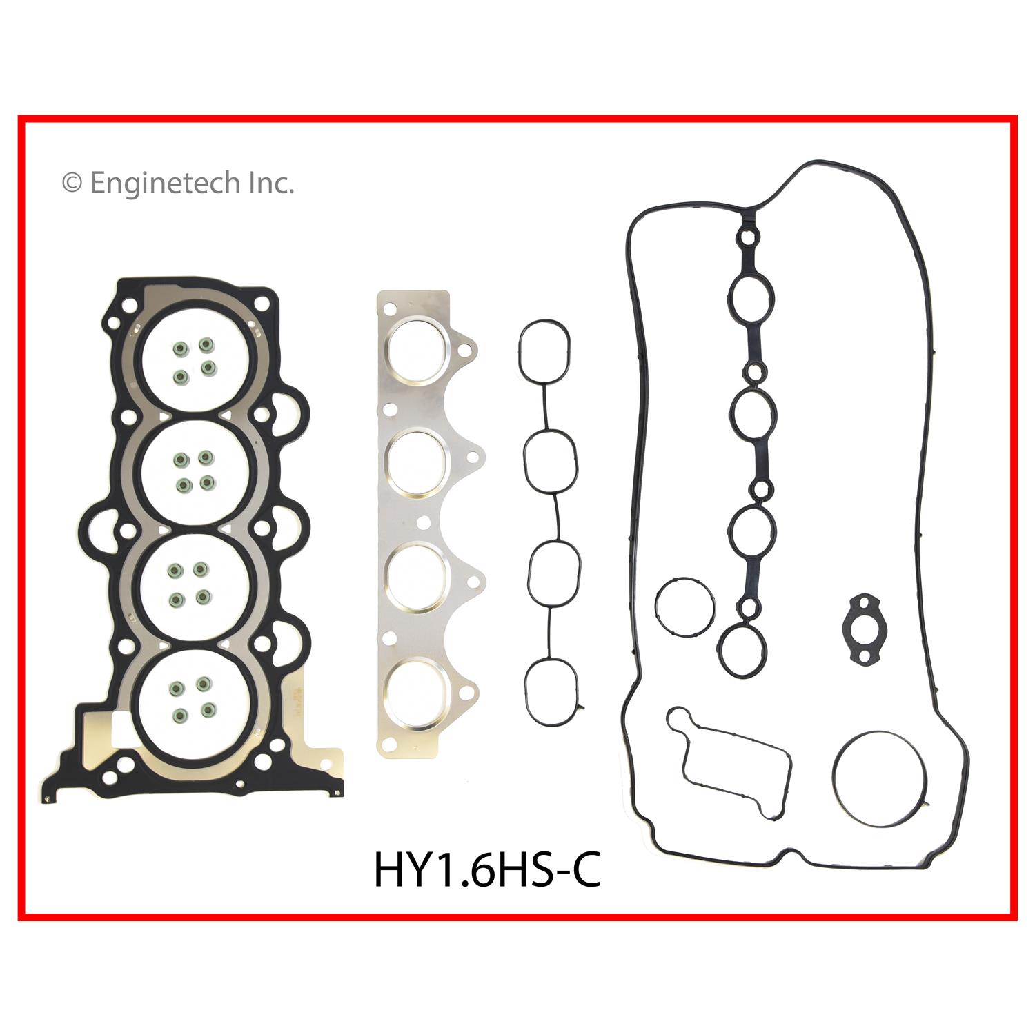 Enginetech Engine Full Gasket Set - Hyundai Car and Truck - HY1.6K-1