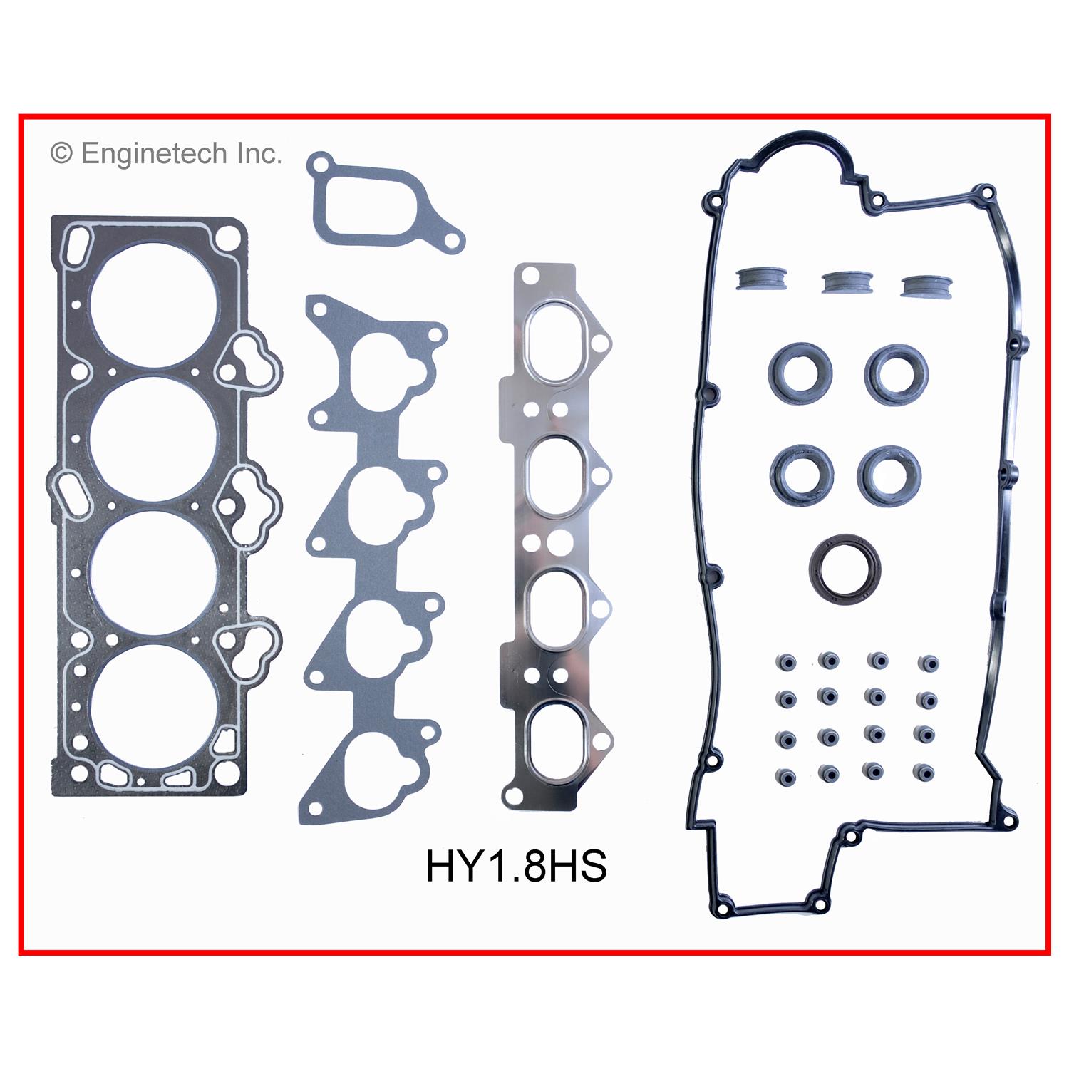 Enginetech Engine Full Gasket Set - Hyundai Car and Truck - HY1.8K-1