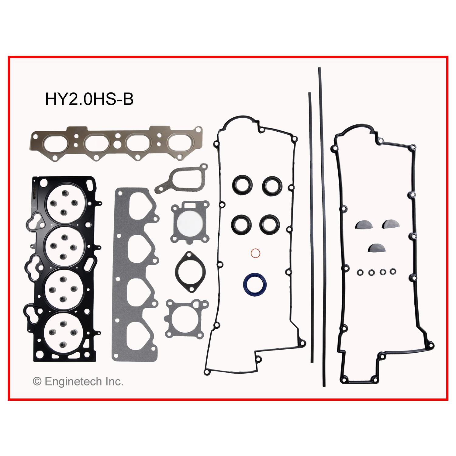 Enginetech Engine Cylinder Head Gasket Set - Hyundai Car and Truck - HY2.0HS-B