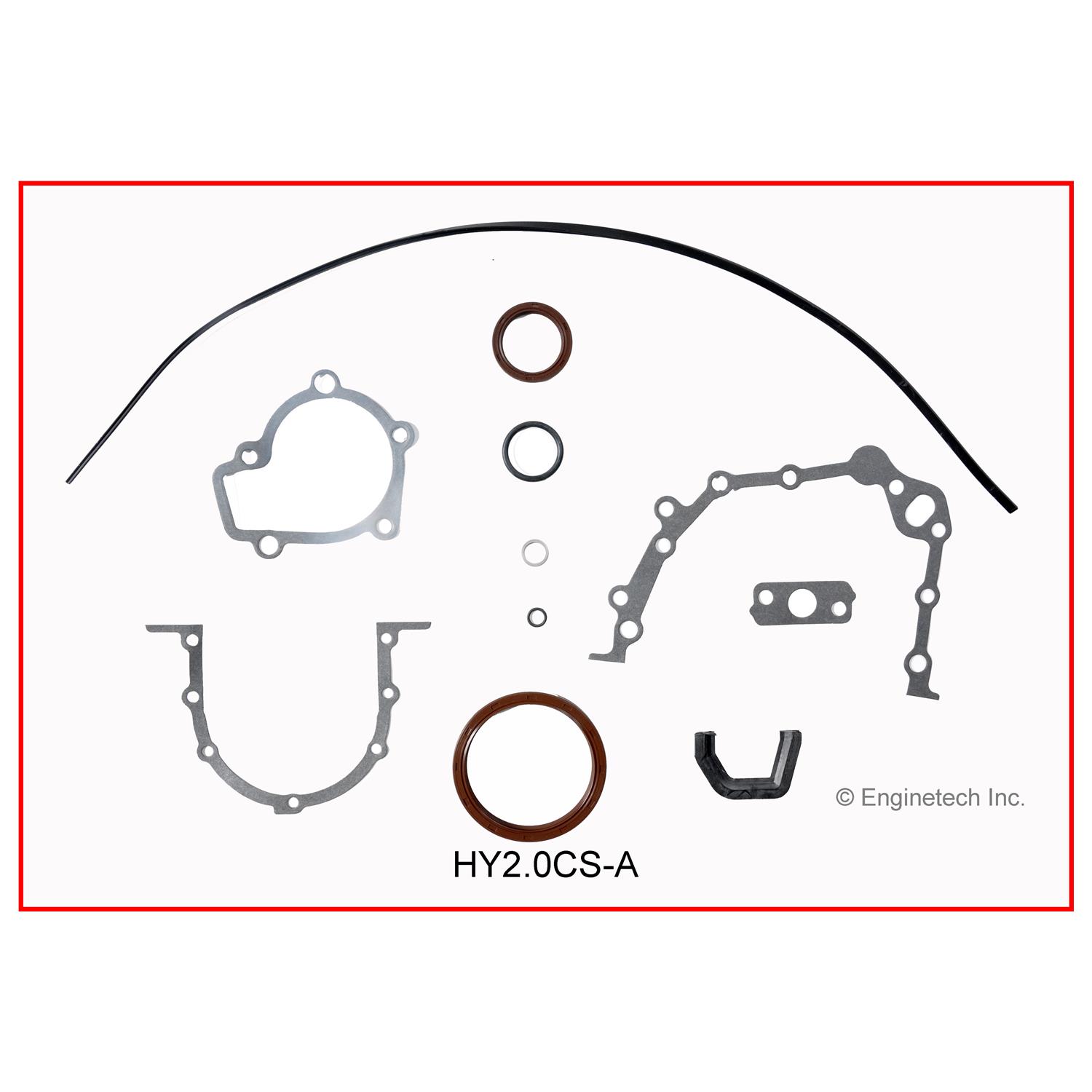 Enginetech Engine Full Gasket Set - Hyundai Car and Truck - HY2.0K-1