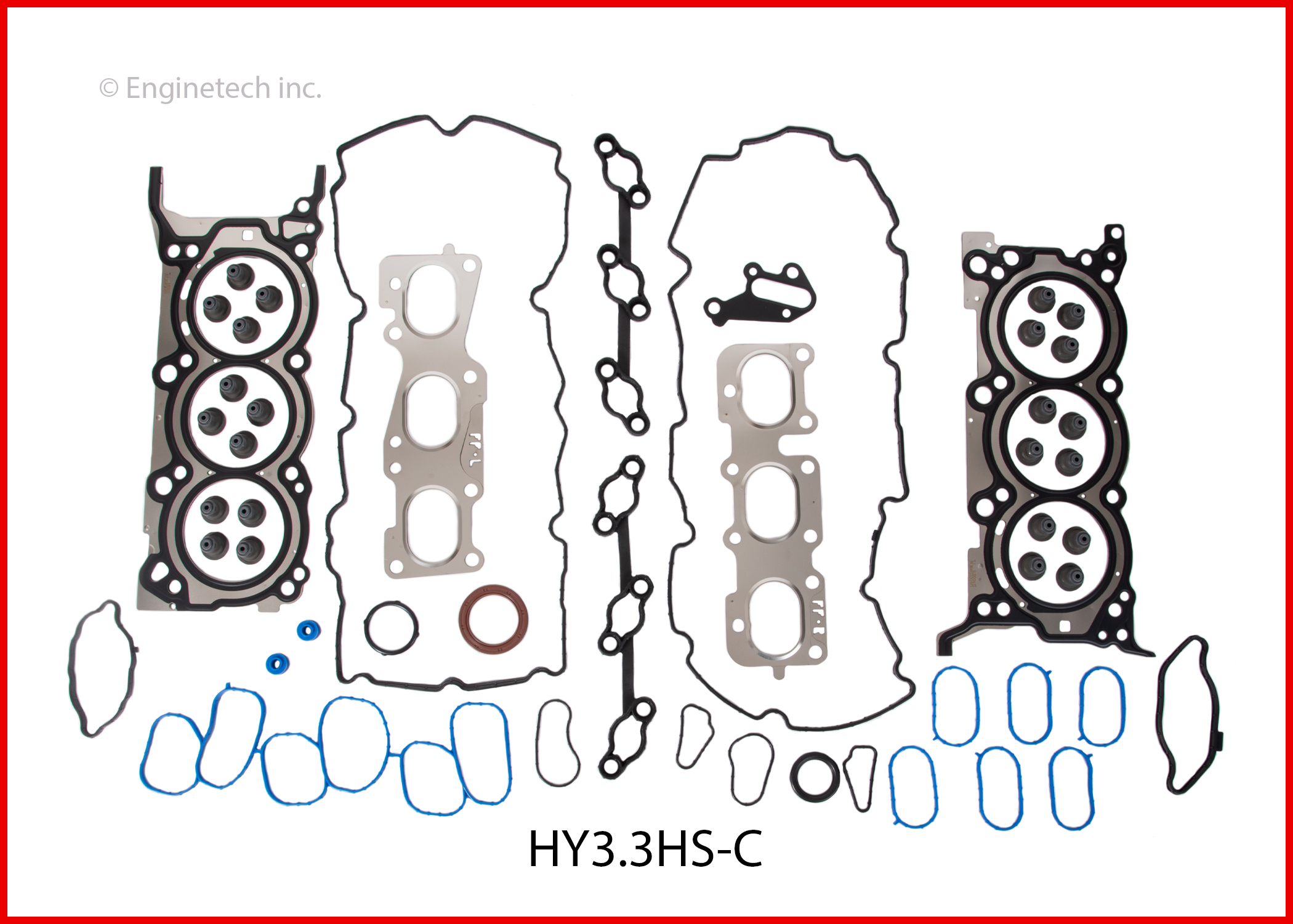 Enginetech Engine Cylinder Head Gasket Set - Hyundai Car and Truck - HY3.3HS-C
