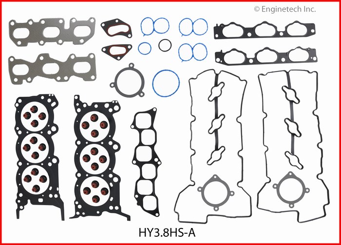Enginetech Engine Cylinder Head Gasket Set - Hyundai Car and Truck - HY3.8HS-A