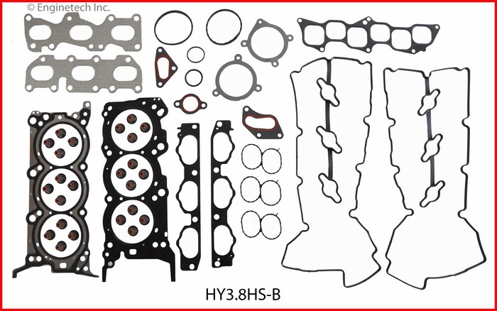 Enginetech Engine Cylinder Head Gasket Set - Hyundai Car and Truck - HY3.8HS-B