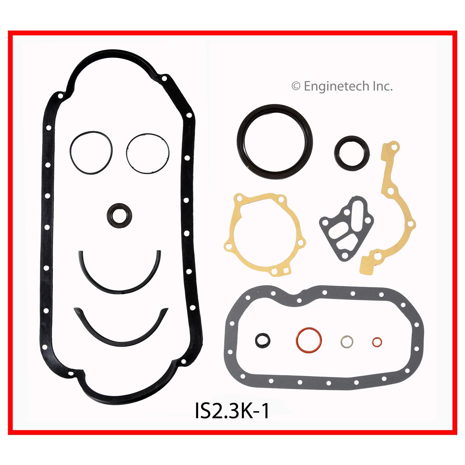Enginetech Engine Full Gasket Set - Isuzu Car and Truck - IS2.3K-1