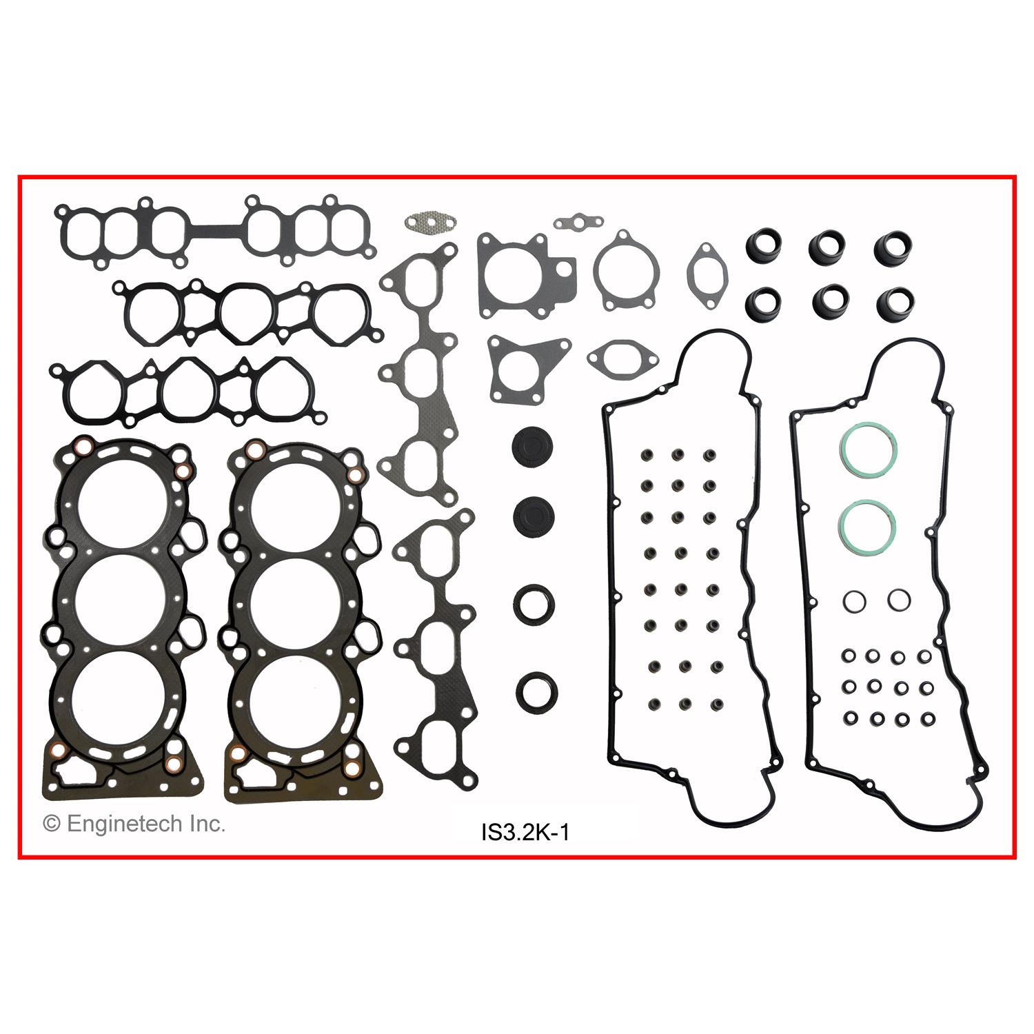 Enginetech Engine Full Gasket Set - Isuzu Car and Truck - IS3.2K-1