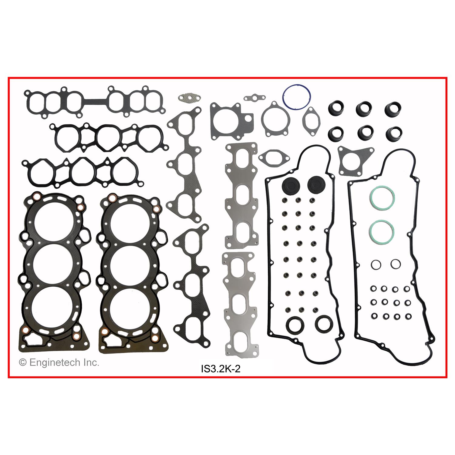 Enginetech Engine Full Gasket Set - Isuzu Car and Truck - IS3.2K-2