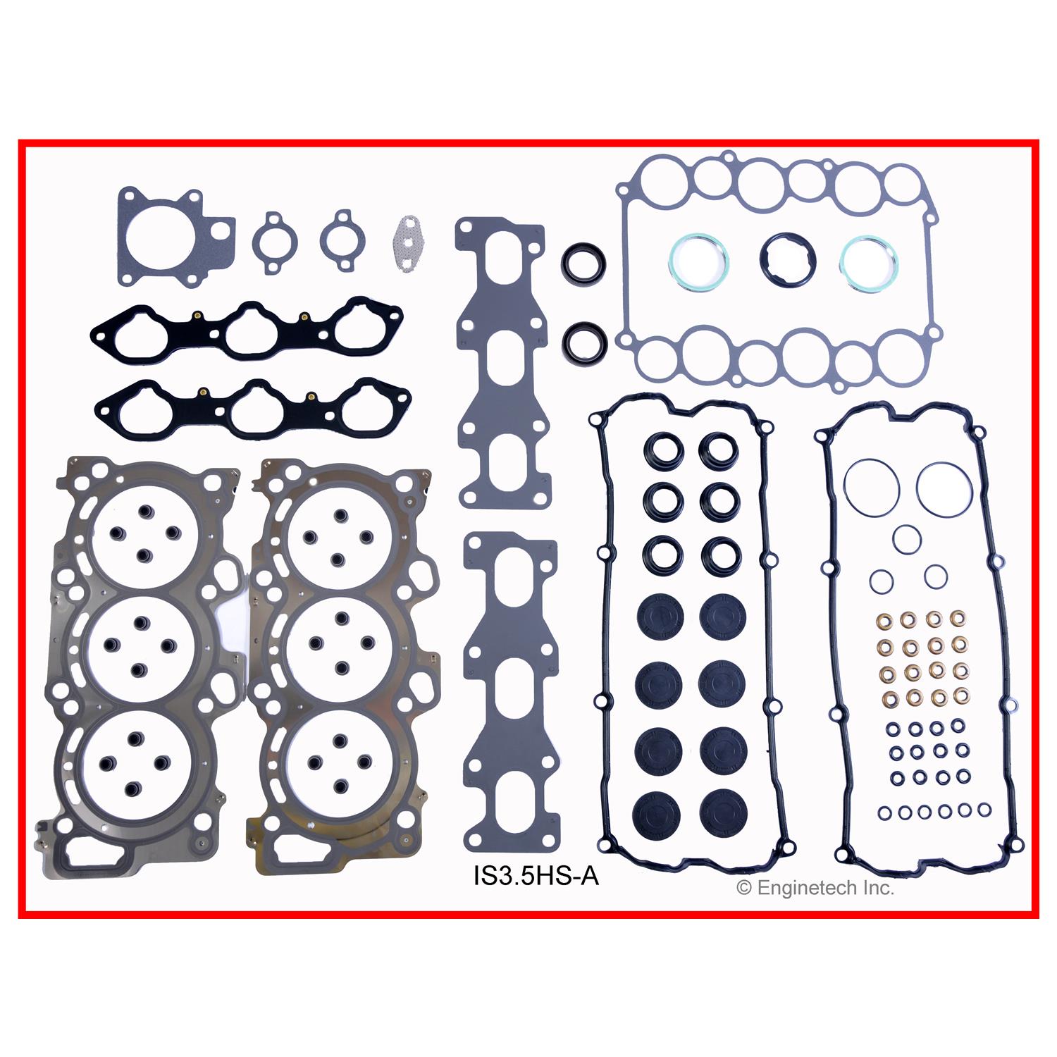 Enginetech Engine Cylinder Head Gasket Set - Isuzu Car and Truck with Head Bolts - IS3.5HS-AWB