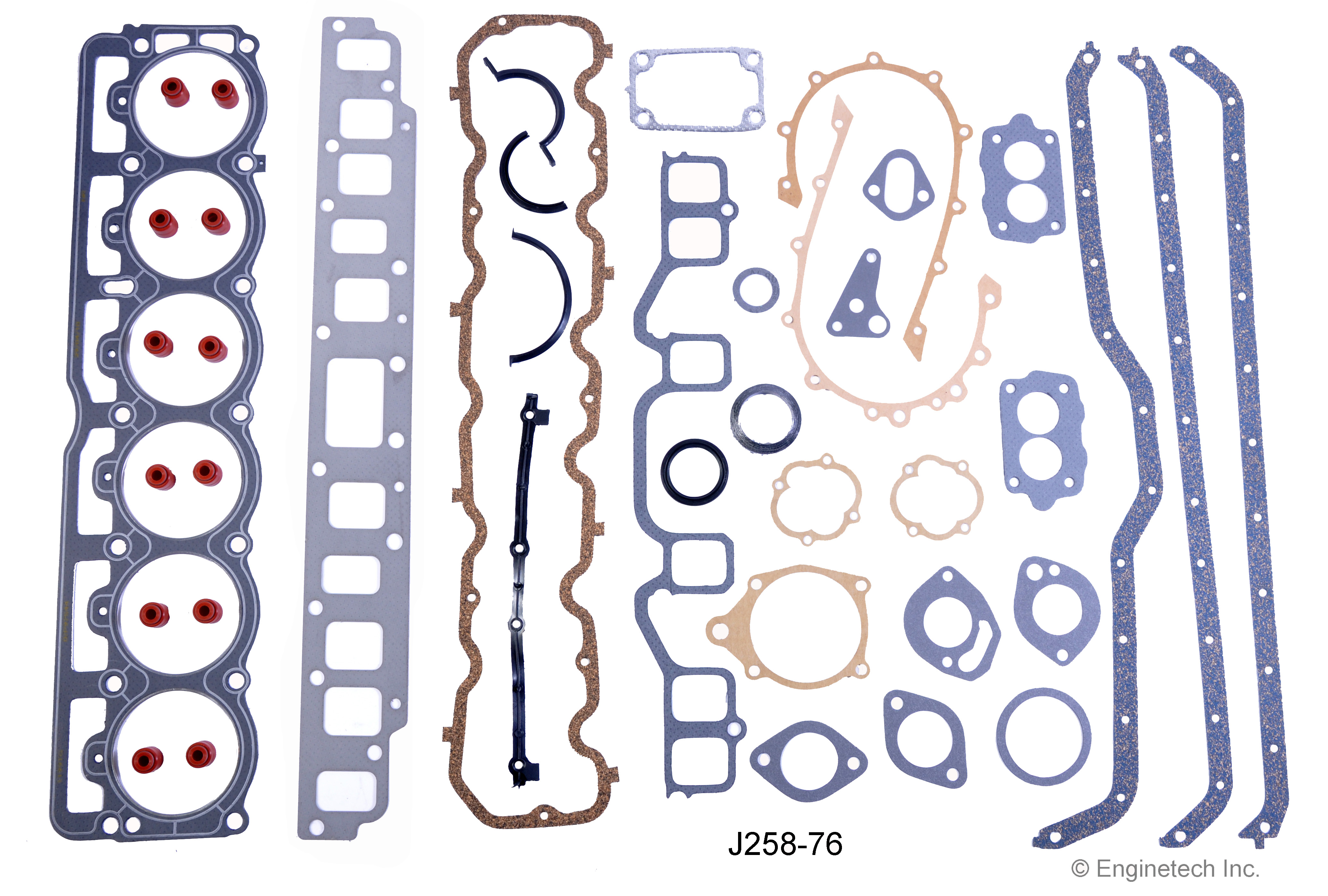 Enginetech Engine Full Gasket Set - Jeep Truck - J258-76