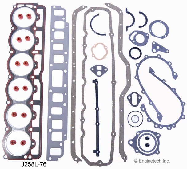 Enginetech Engine Full Gasket Set - Jeep Truck - J258L-76
