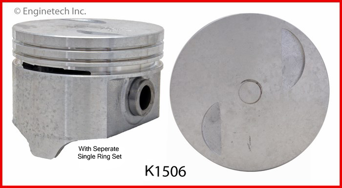 Enginetech Engine Piston Kit- With Separate Full Ring Stack - K1506(4)030