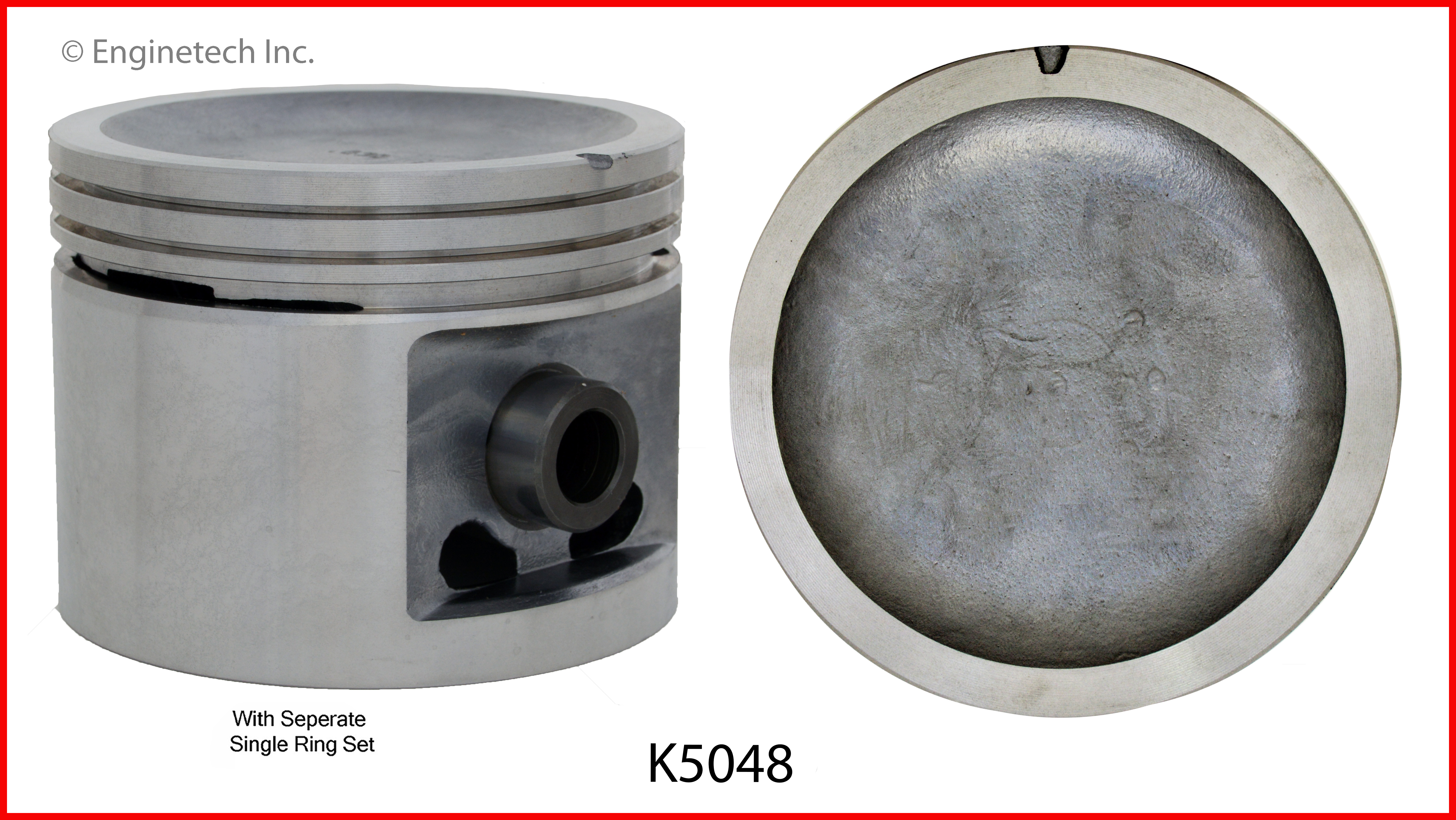 Enginetech Engine Piston Kit- With Separate Full Ring Stack - K5048(8)030