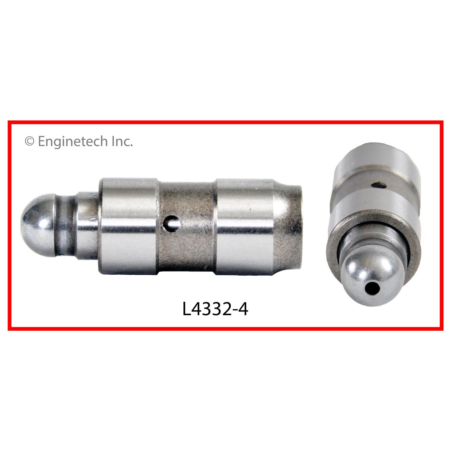 Enginetech Engine Valve Lifter - 4 Pack - L4332-4