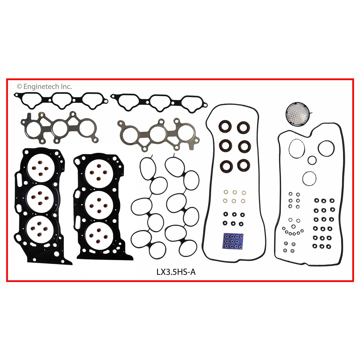 Enginetech Engine Cylinder Head Gasket Set - Lexus Car and Truck with Head Bolts - LX3.5HS-AWB