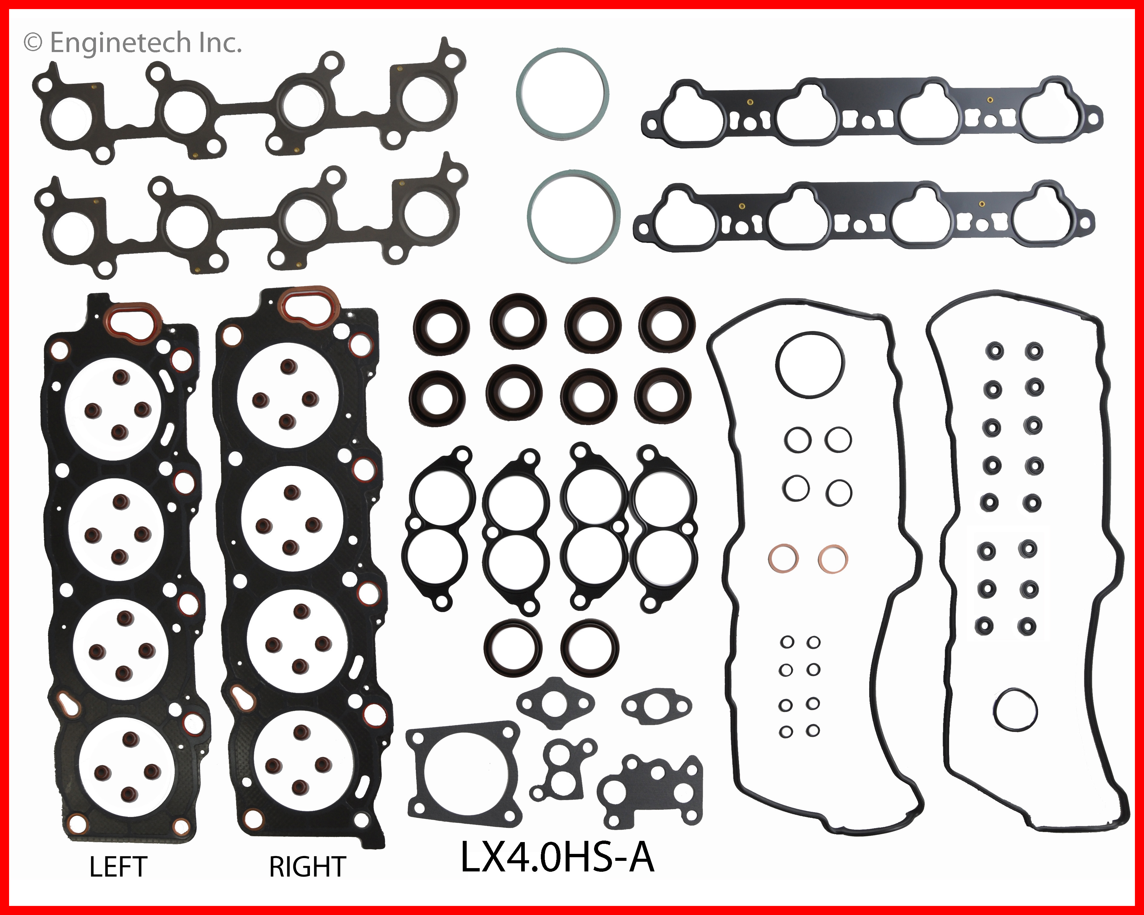 Enginetech Engine Cylinder Head Gasket Set - Lexus Car and Truck - LX4.0HS-A