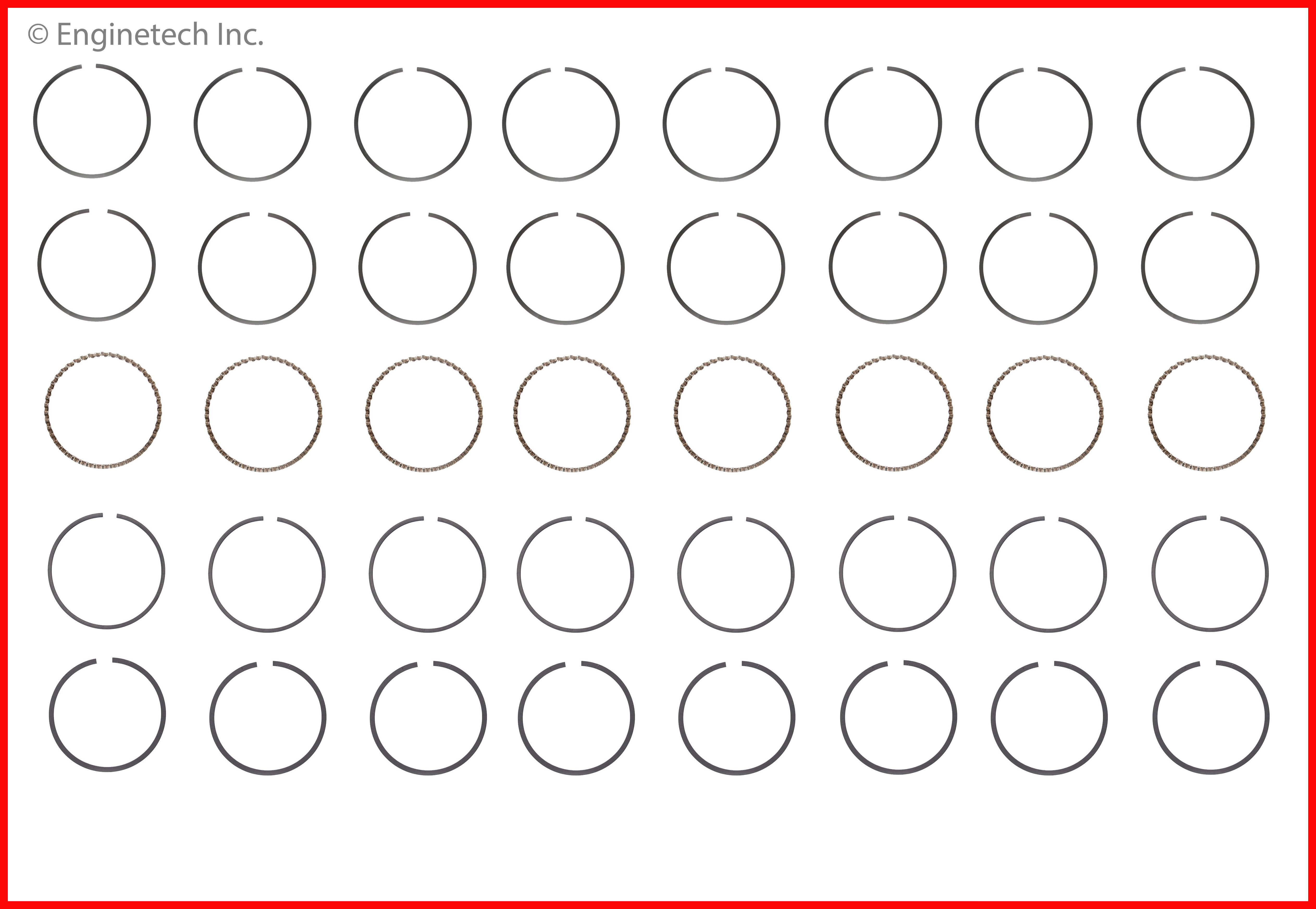 Enginetech Engine Premium Piston Ring Complete Set - M10328-020
