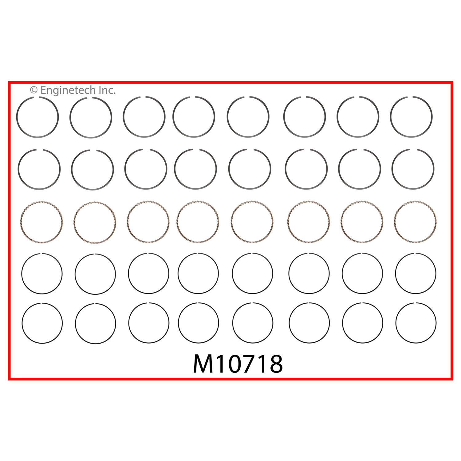 Enginetech Engine Premium Piston Ring Complete Set - M10718-005