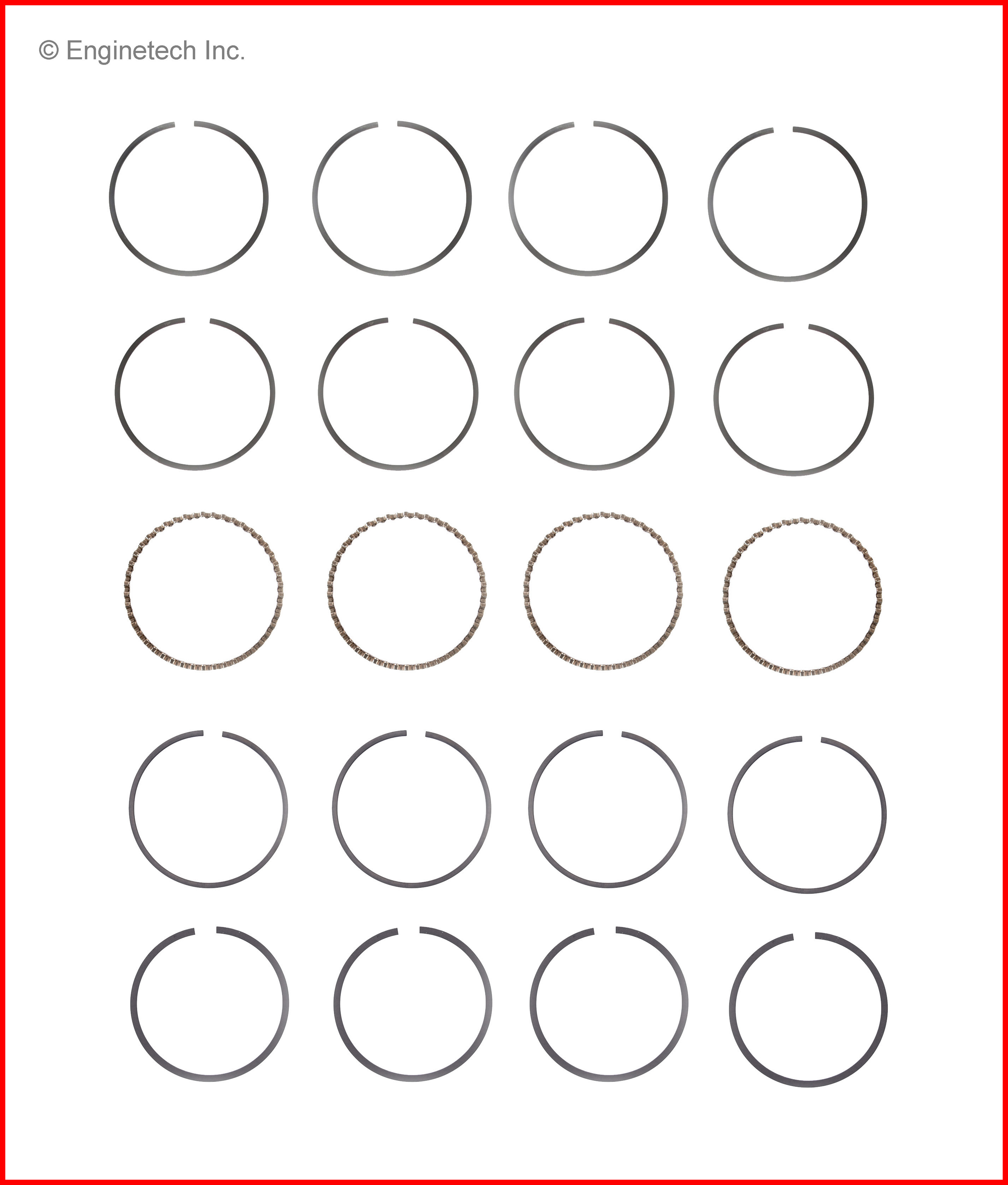 Enginetech Engine Premium Piston Ring Complete Set - M30314-020