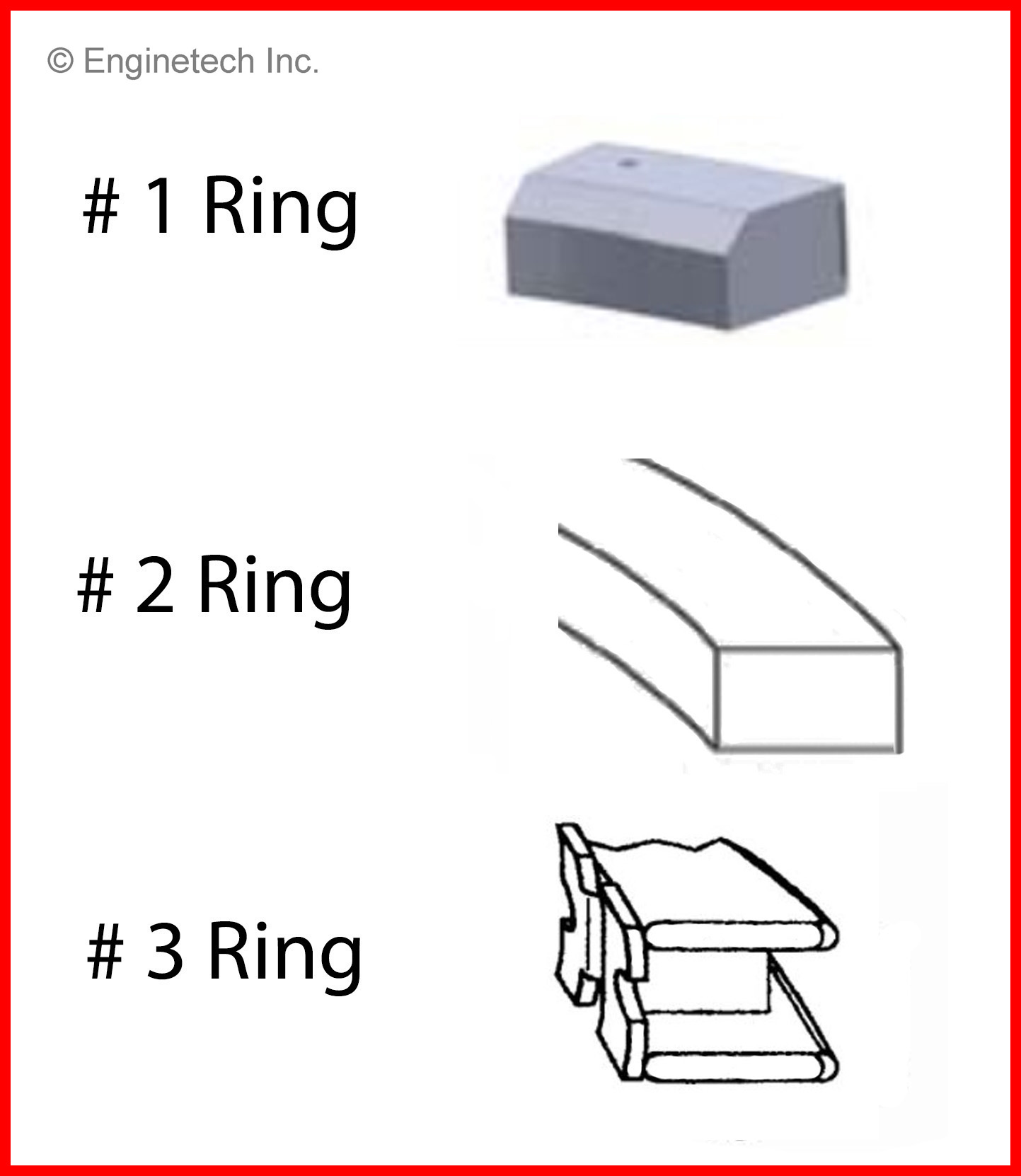 Enginetech Engine Premium Piston Ring Complete Set - M30704-020