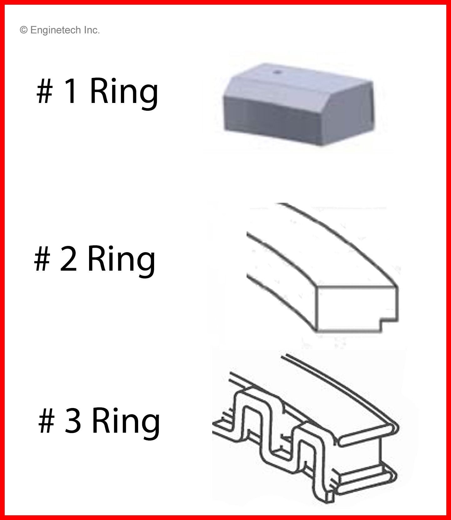 Enginetech Engine Premium Piston Ring Complete Set - M34254-020