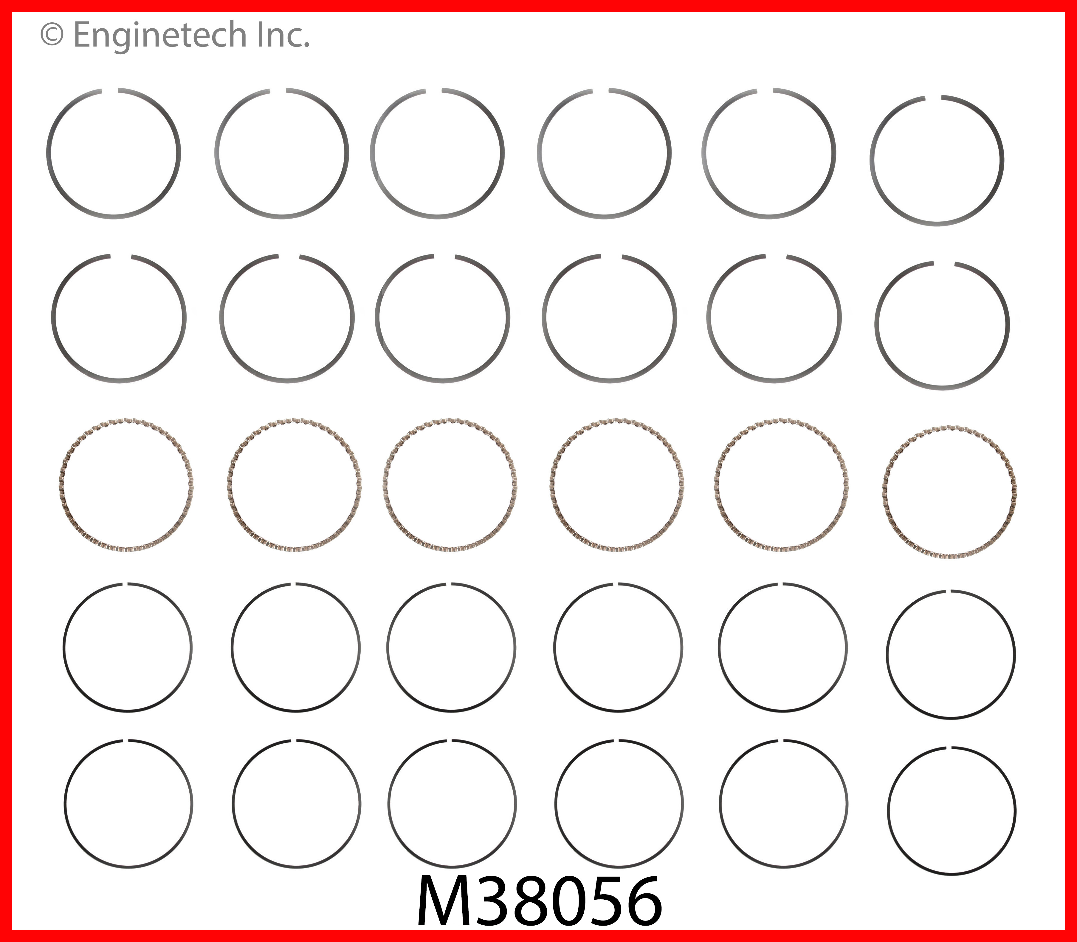 Enginetech Engine Premium Piston Ring Complete Set - M38056-030