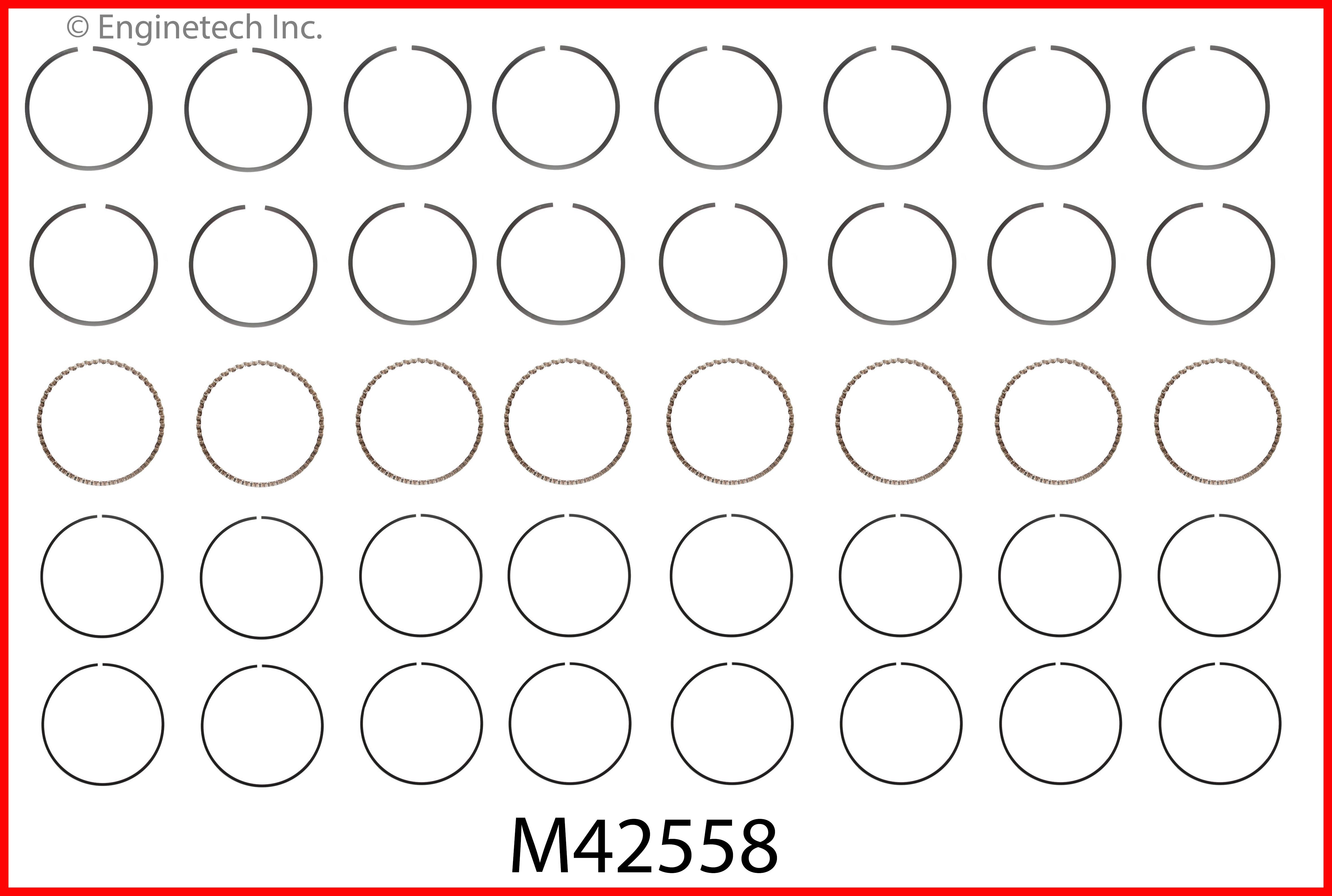 Enginetech Engine Premium Piston Ring Complete Set - M42558-030