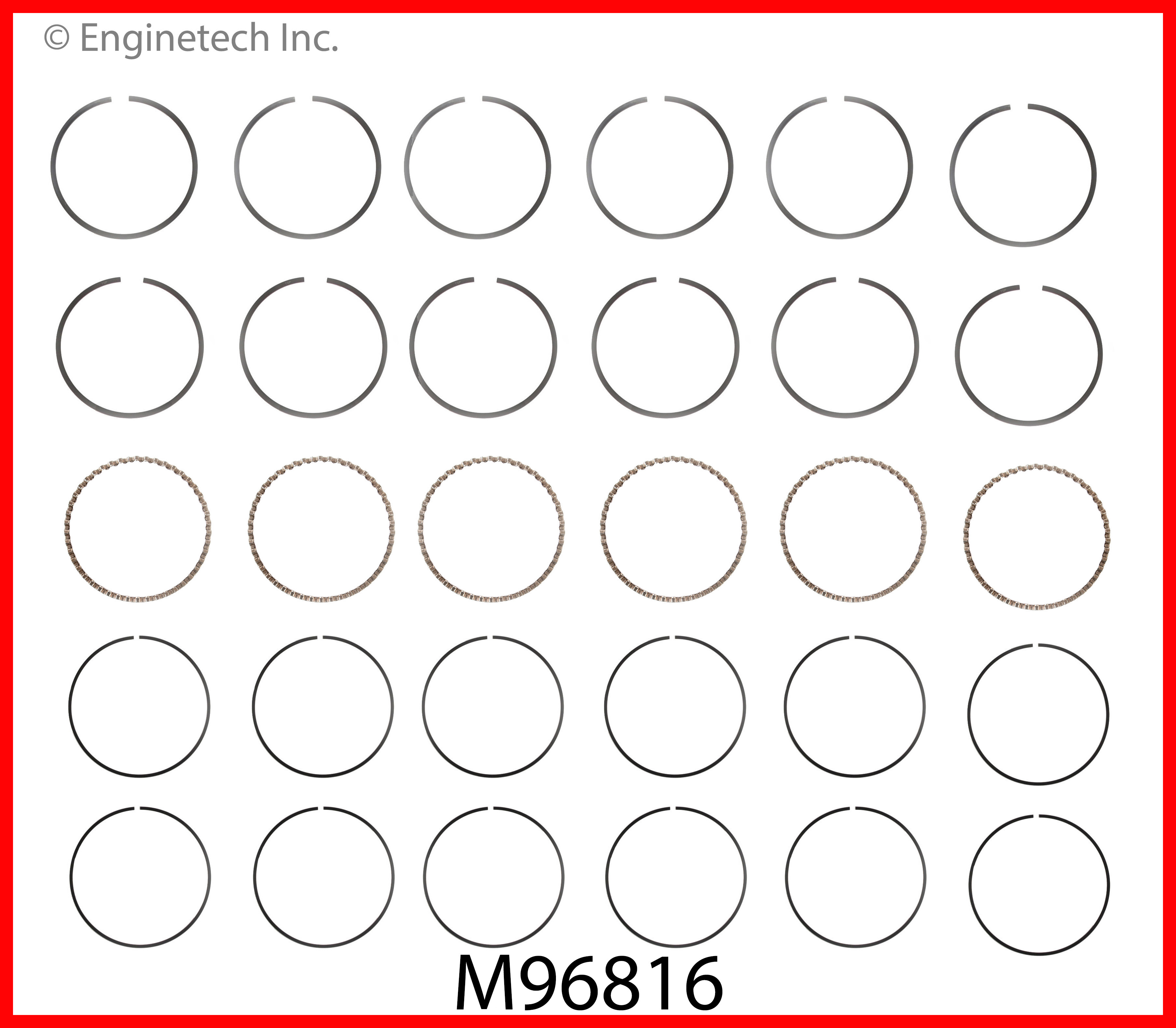 Enginetech Engine Premium Piston Ring Complete Set - M95506-.50
