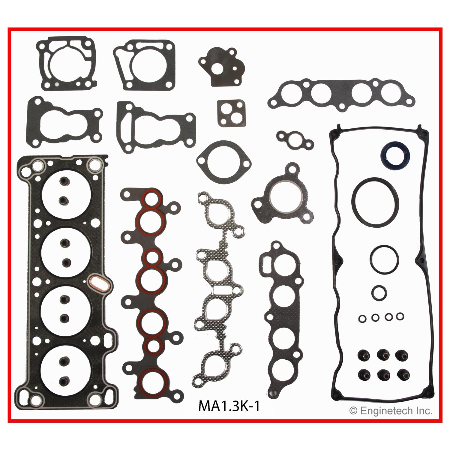 Enginetech Engine Full Gasket Set - Mazda Car and Truck - MA1.3K-1