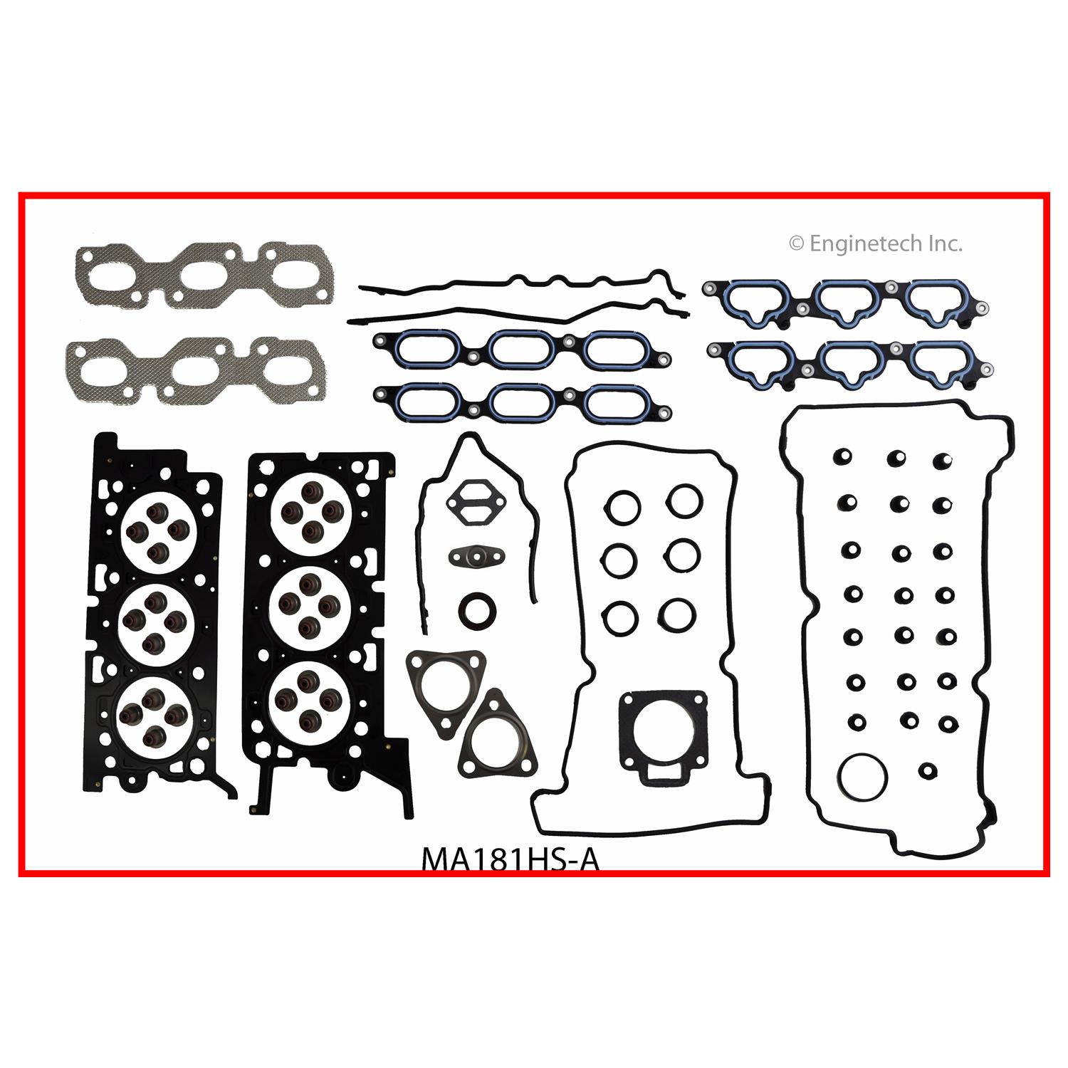 Enginetech Engine Cylinder Head Gasket Set - Mazda Car and Truck - MA181HS-A