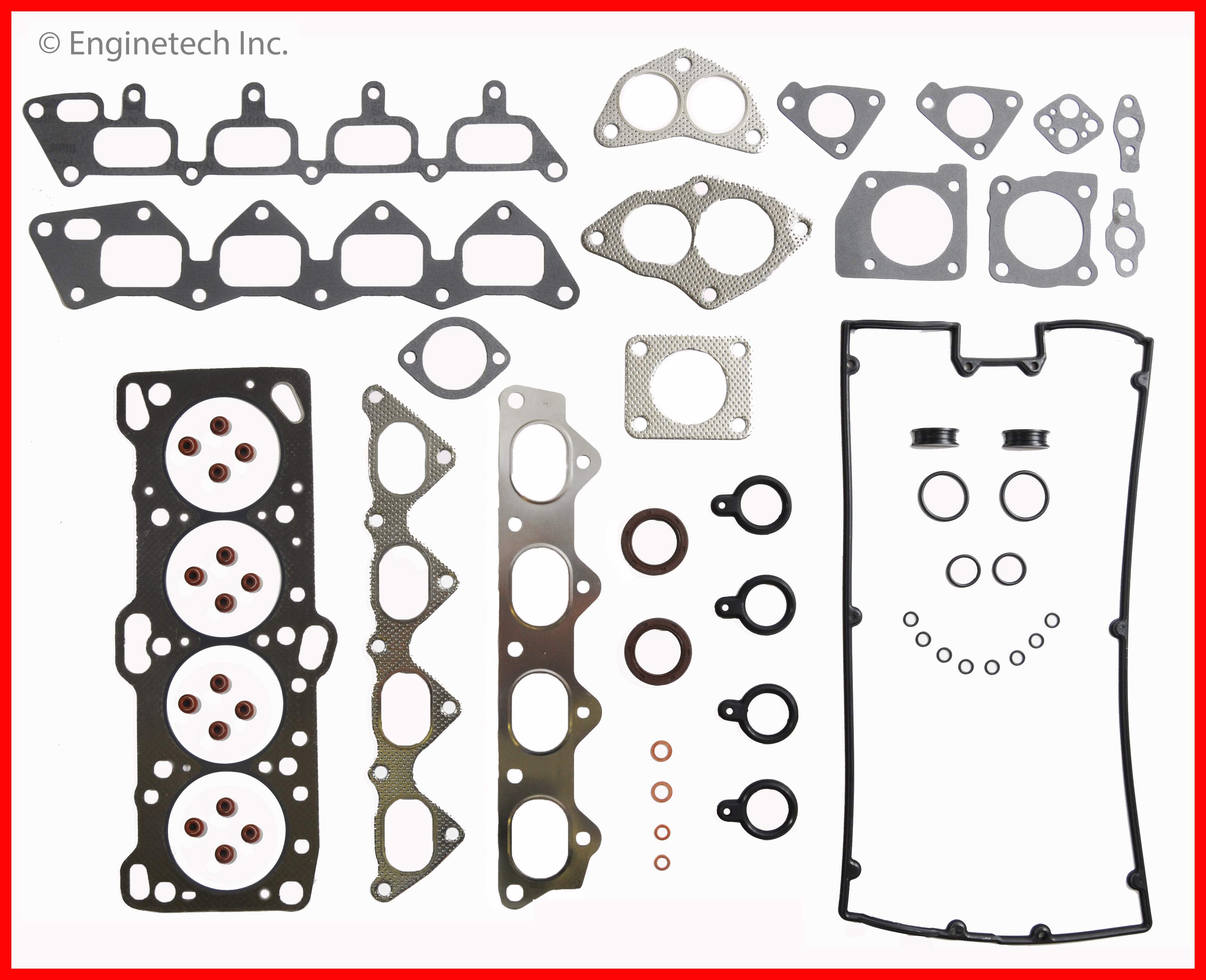 Enginetech Engine Full Gasket Set - Mitsubishi Car and Truck - MI2.0K-2