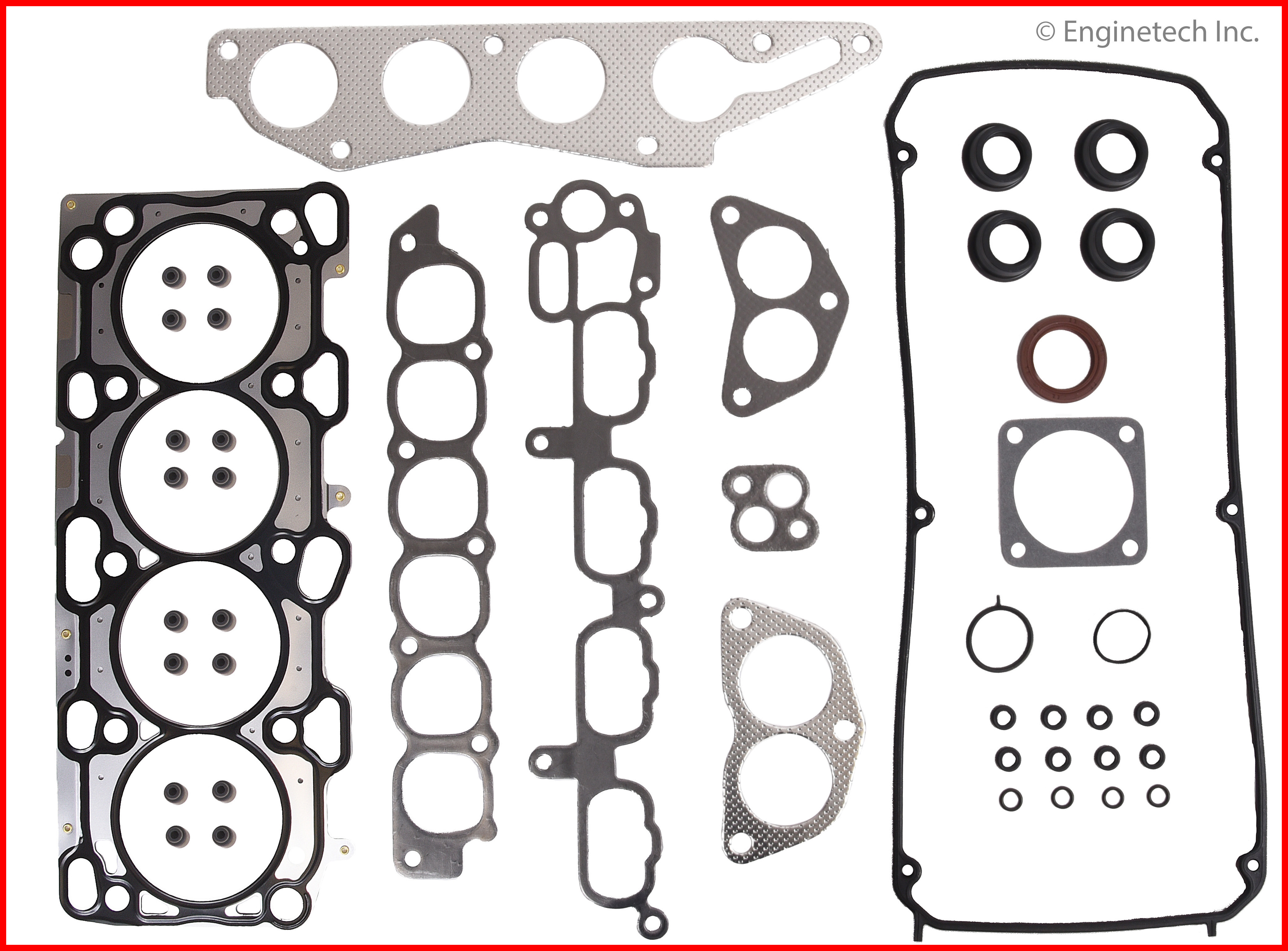 Enginetech Engine Cylinder Head Gasket Set - Mitsubishi Car and Truck with Head Bolts - MI2.4HS-DWB