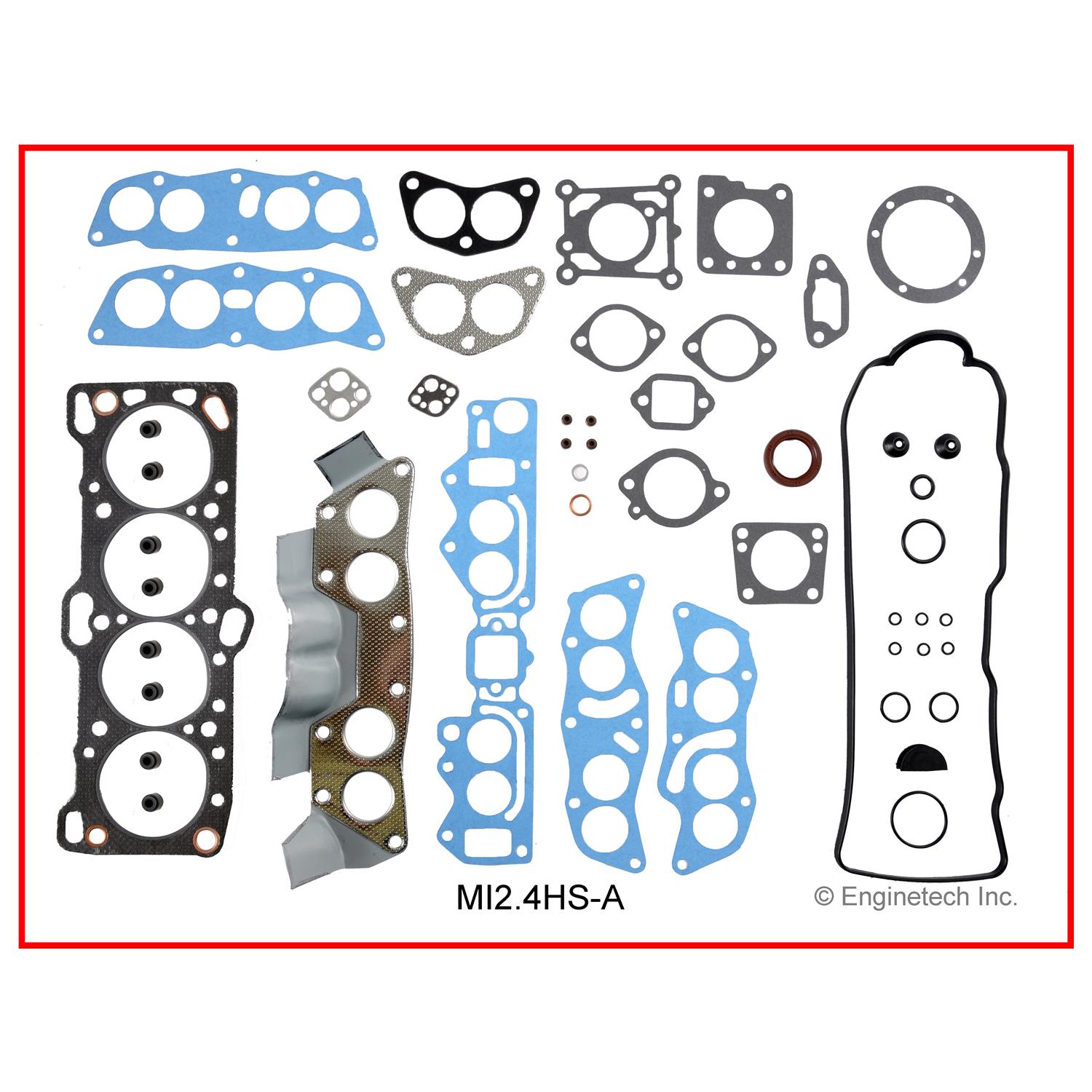 Enginetech Engine Full Gasket Set - Mitsubishi Car and Truck - MI2.4K-2