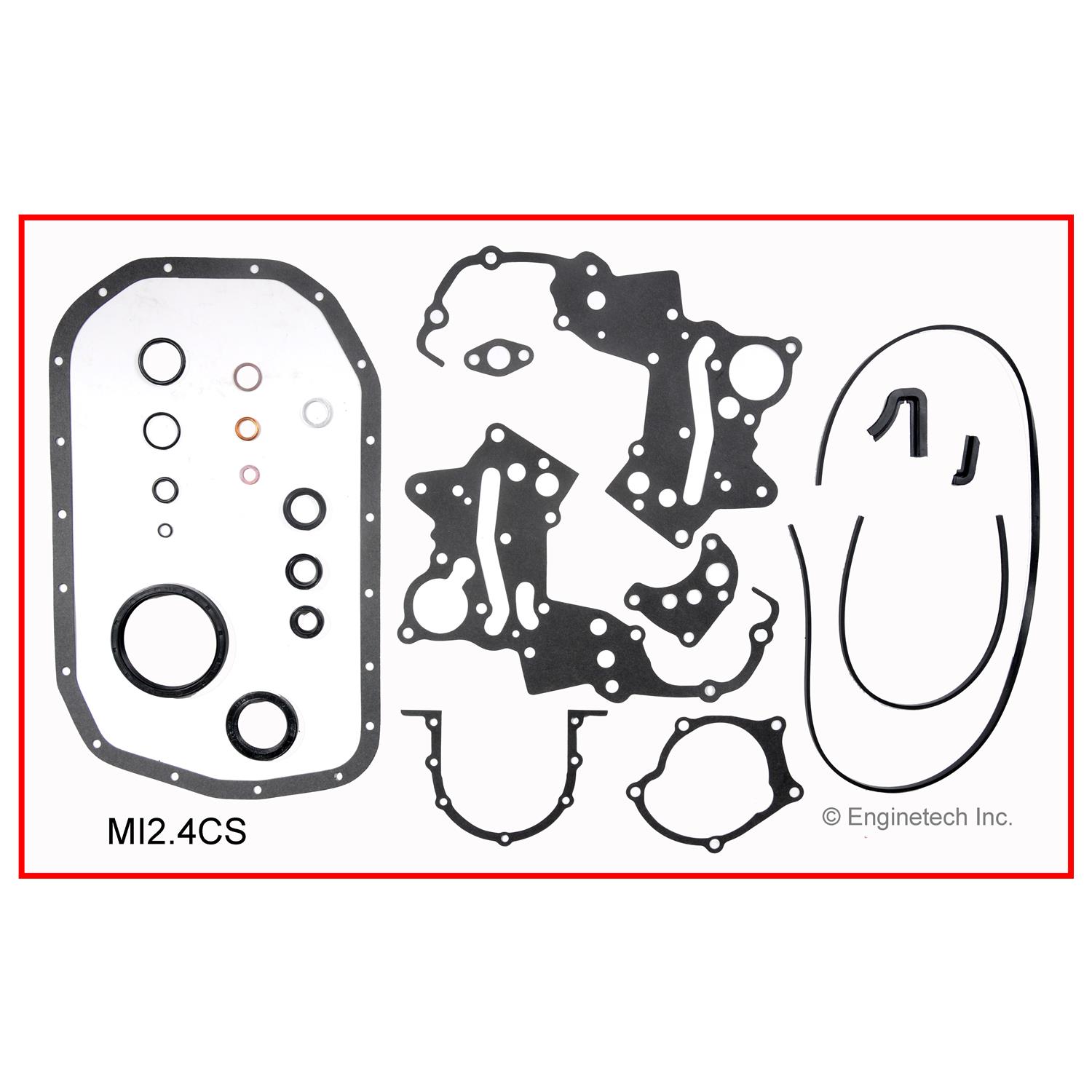 Enginetech Engine Full Gasket Set - Mitsubishi Car and Truck - MI2.4K-2