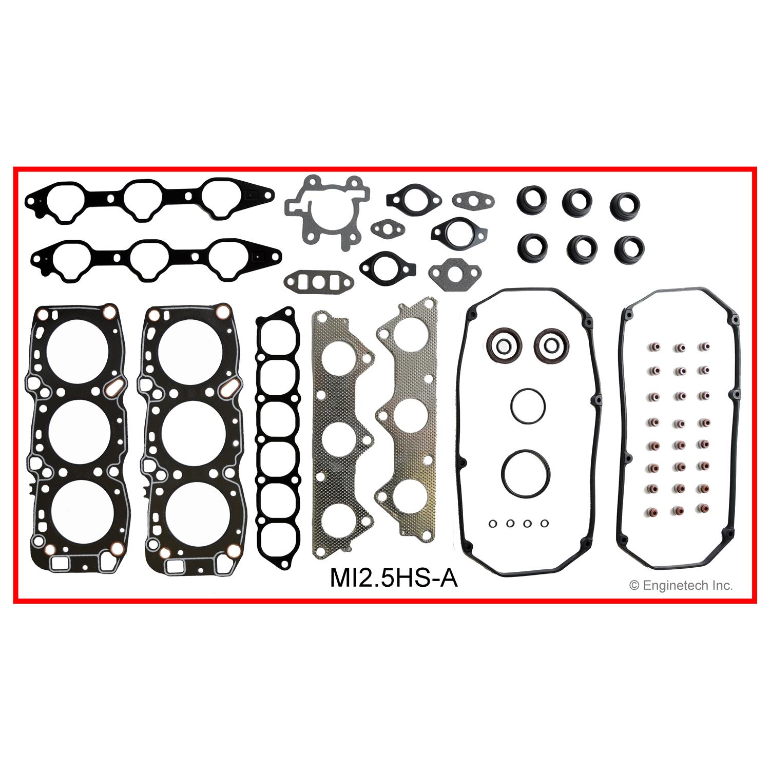 Enginetech Engine Cylinder Head Gasket Set - Mitsubishi Car and Truck - MI2.5HS-A