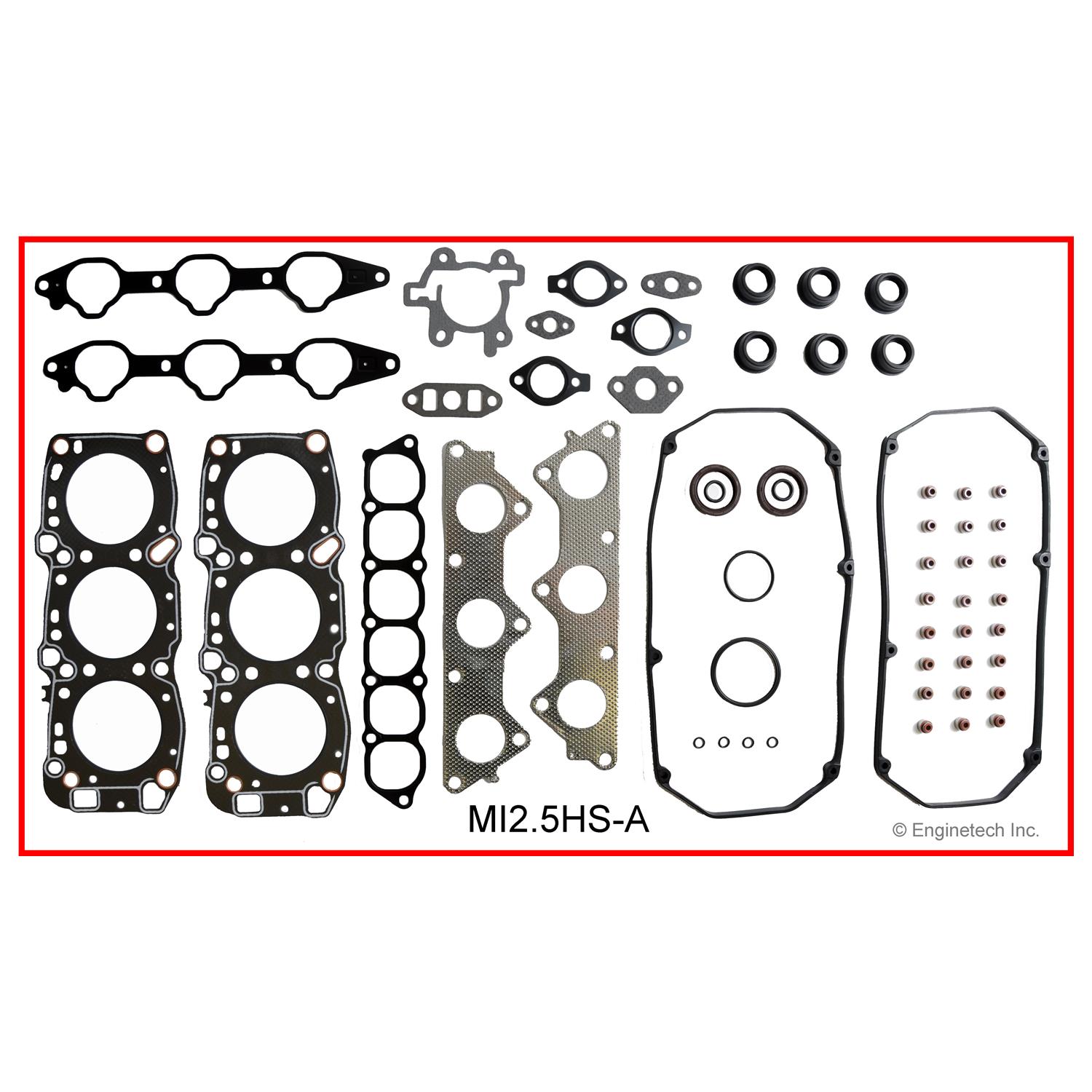 Enginetech Engine Full Gasket Set - Mitsubishi Car and Truck - MI2.5K-1