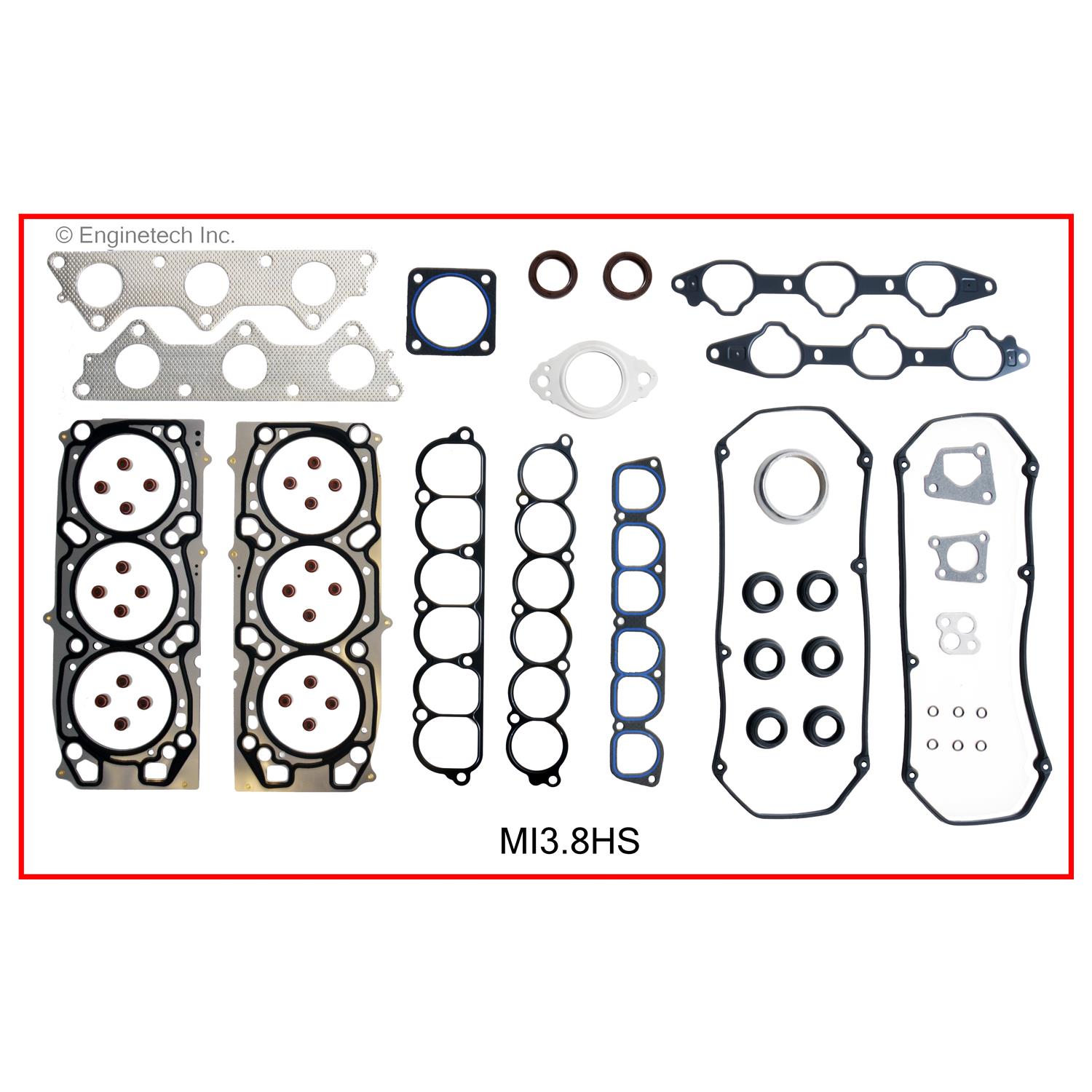 Enginetech Engine Cylinder Head Gasket Set - Mitsubishi Car and Truck - MI3.8HS