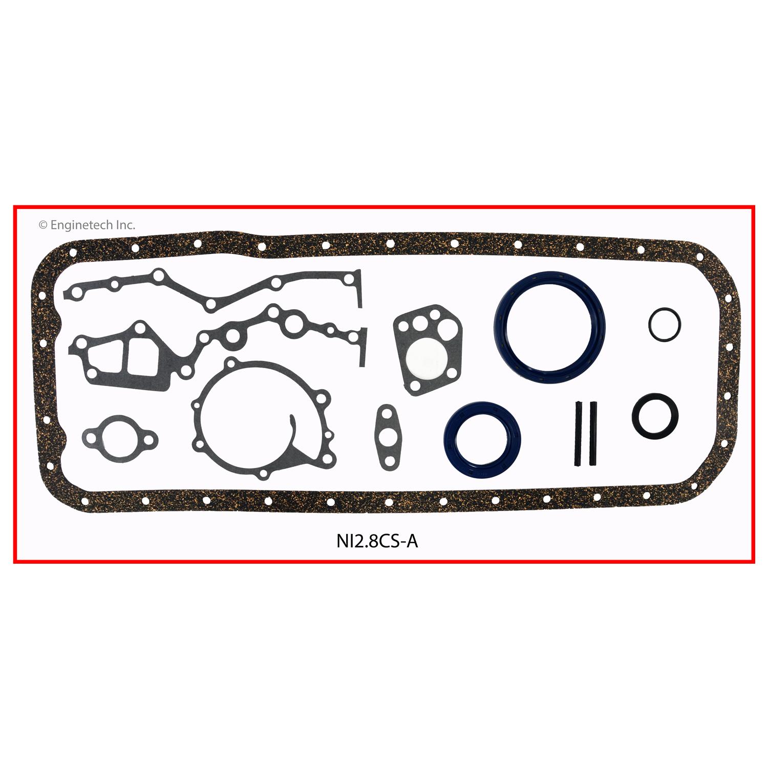 Enginetech Engine Lower End Gasket Set Nissan Car and Truck - NI2.8CS-A