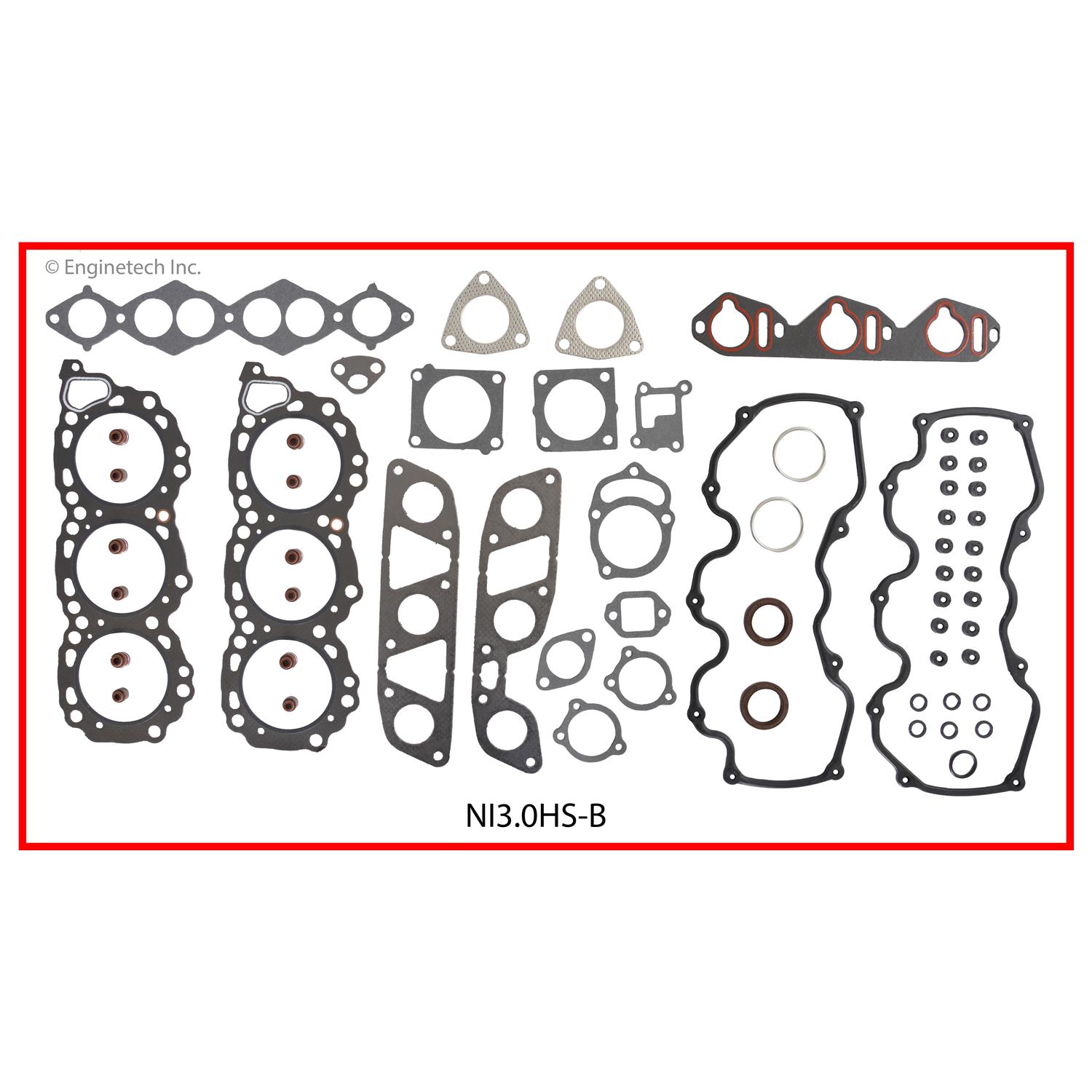 Enginetech Engine Cylinder Head Gasket Set - Nissan Car and Truck - NI3.0HS-B