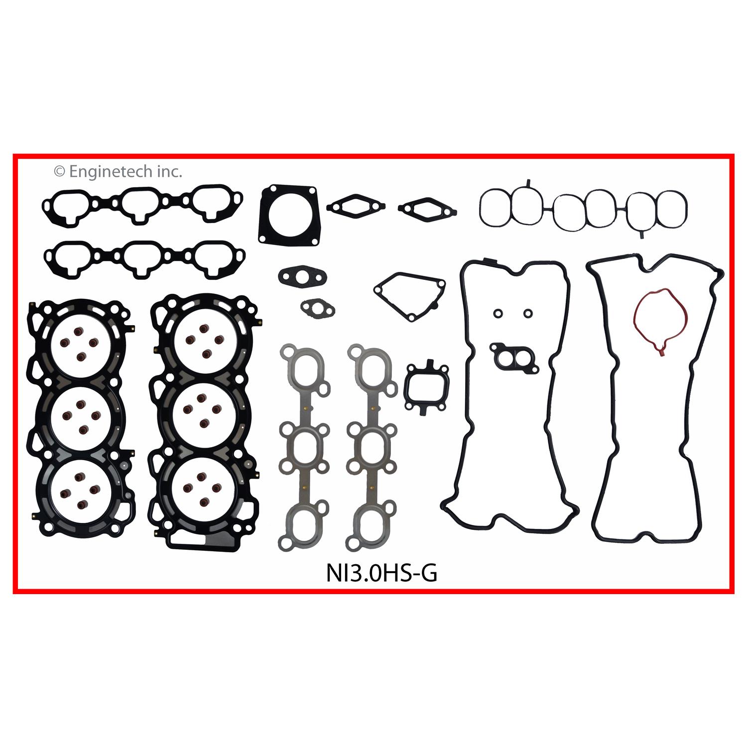 Enginetech Engine Cylinder Head Gasket Set - Nissan Car and Truck - NI3.0HS-G