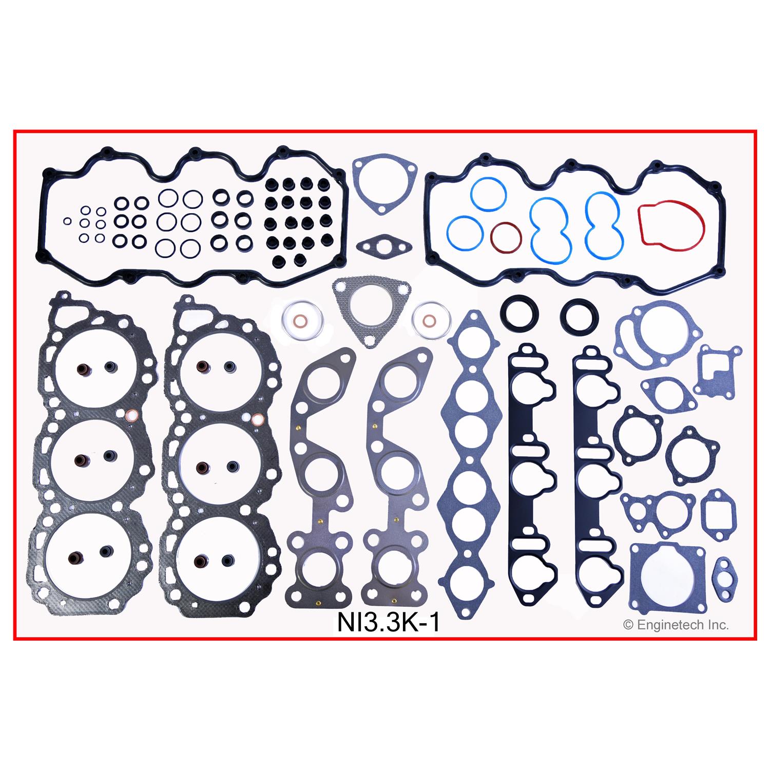 Enginetech Engine Cylinder Head Gasket Set - Nissan Car and Truck - NI3.3HS-A
