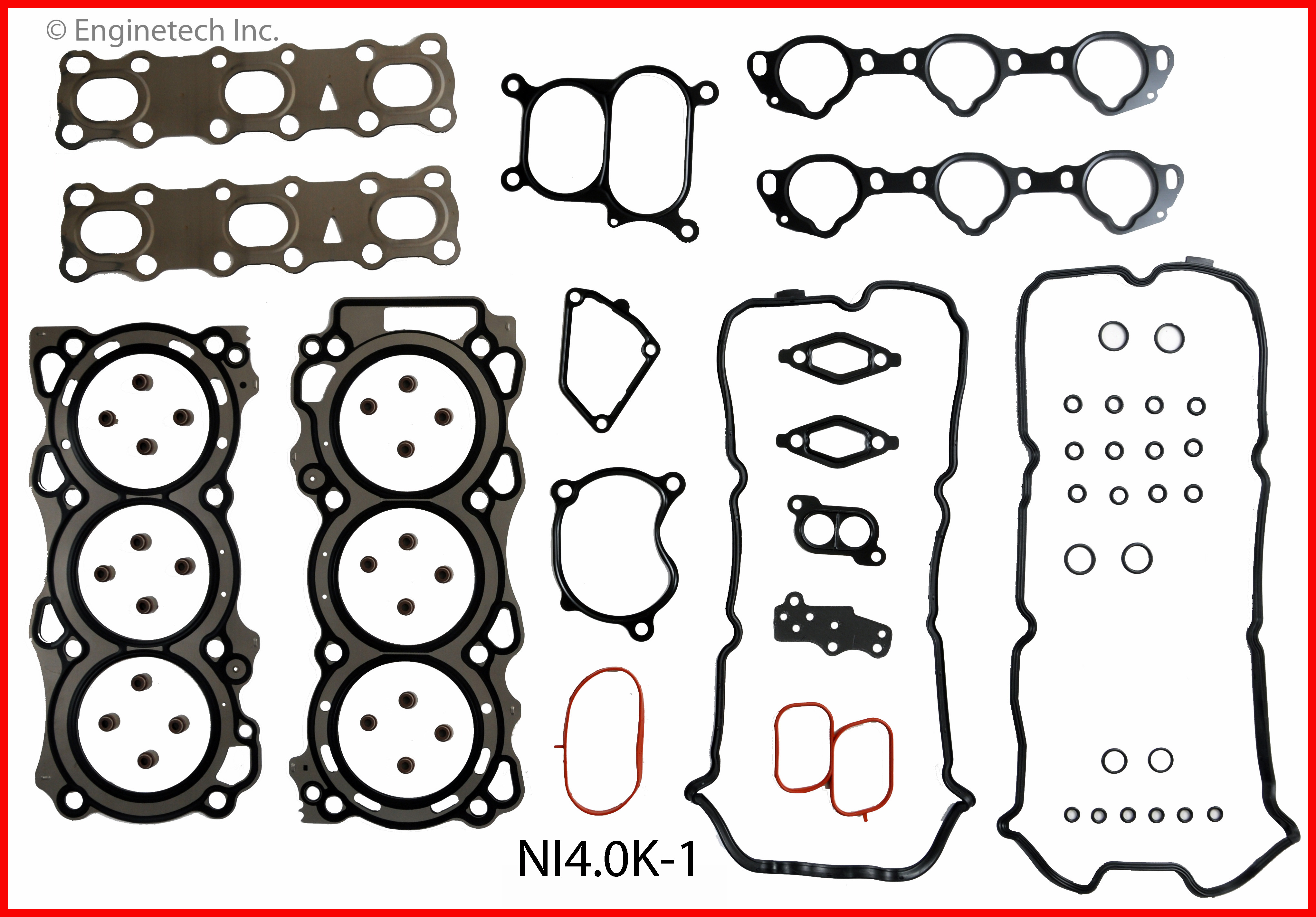 Enginetech Engine Full Gasket Set - Nissan Car and Truck - NI4.0K-1
