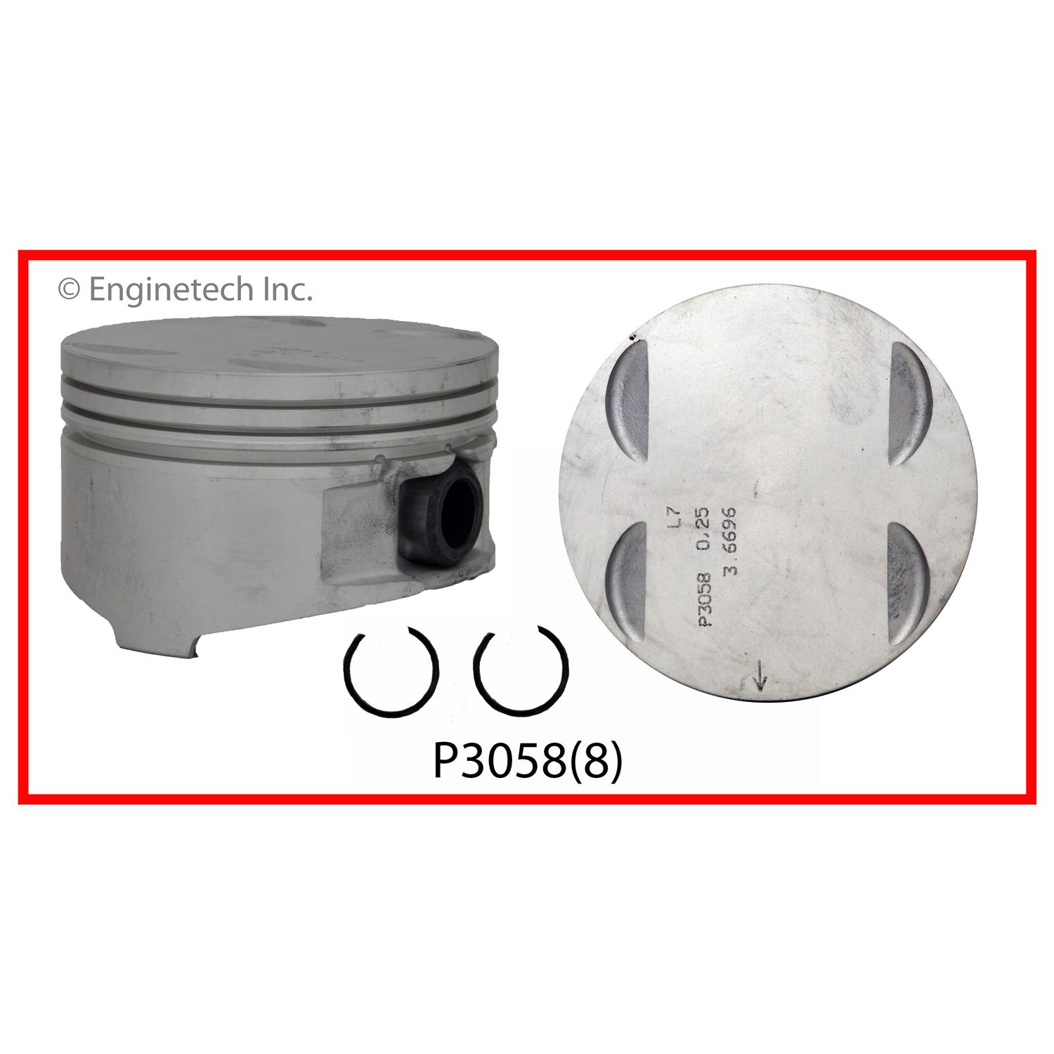 Enginetech Engine Single Piston - without Rings - P3058(1)STD
