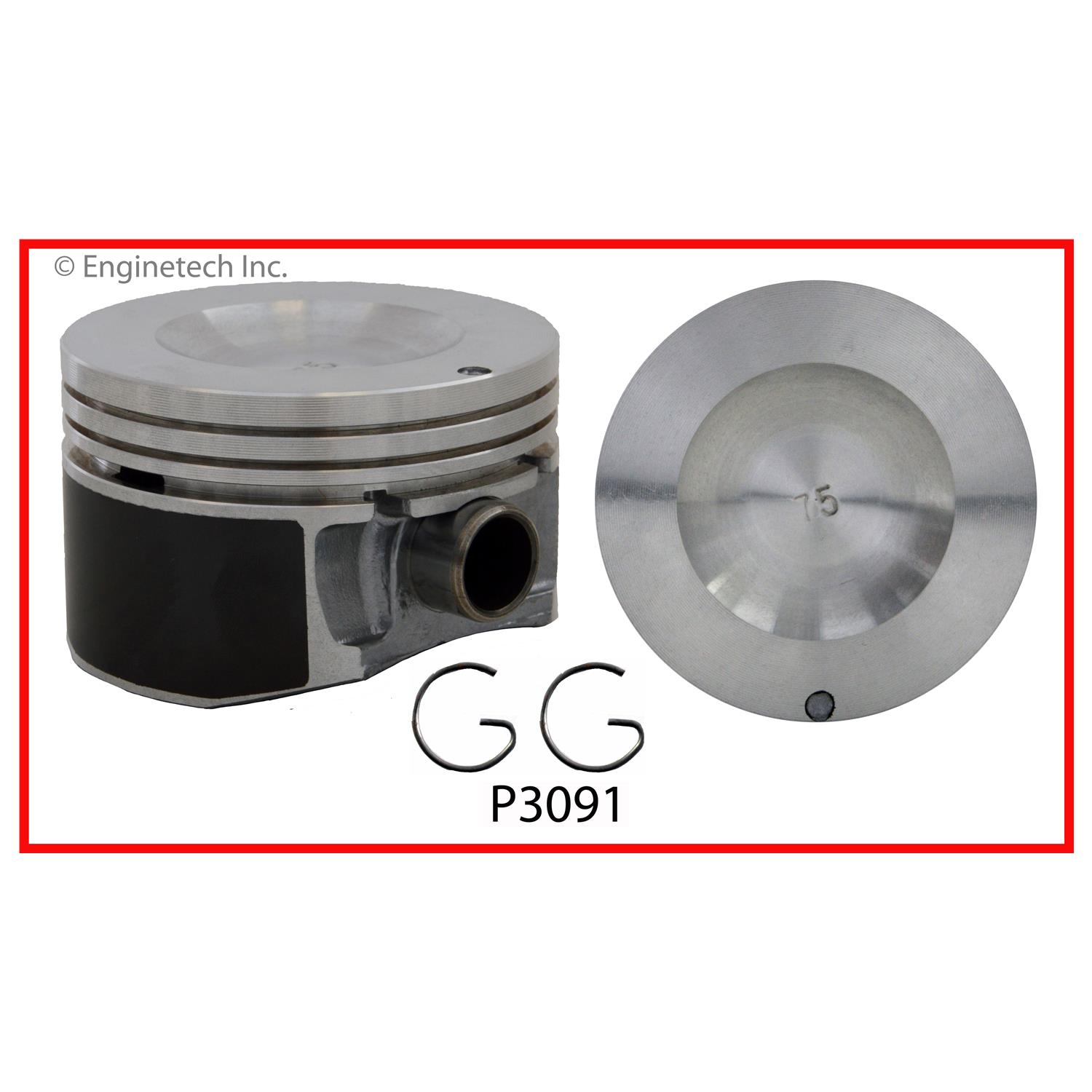 Enginetech Engine Single Piston - without Rings - P3091(1)STD