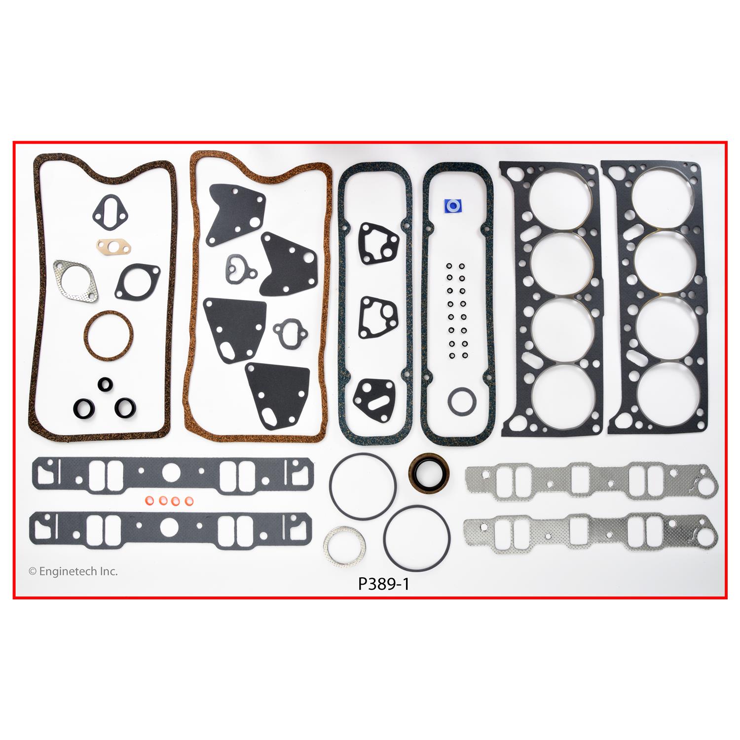 Enginetech Engine Full Gasket Set - Pontiac Car - P389-1
