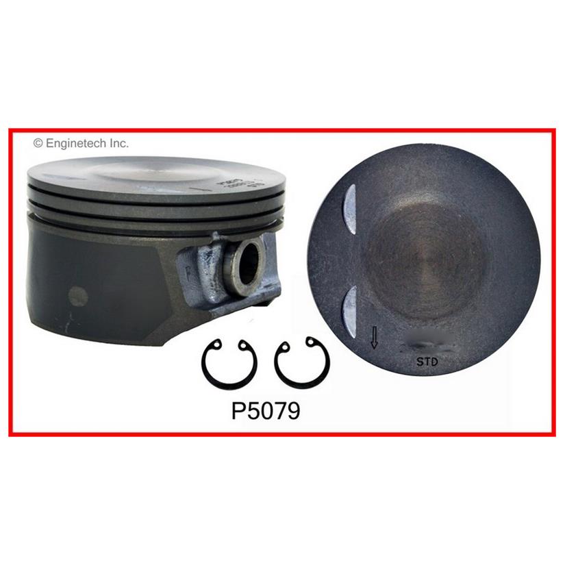 Enginetech P5079(5).50 Engine Piston Set Without Rings for Chevrolet