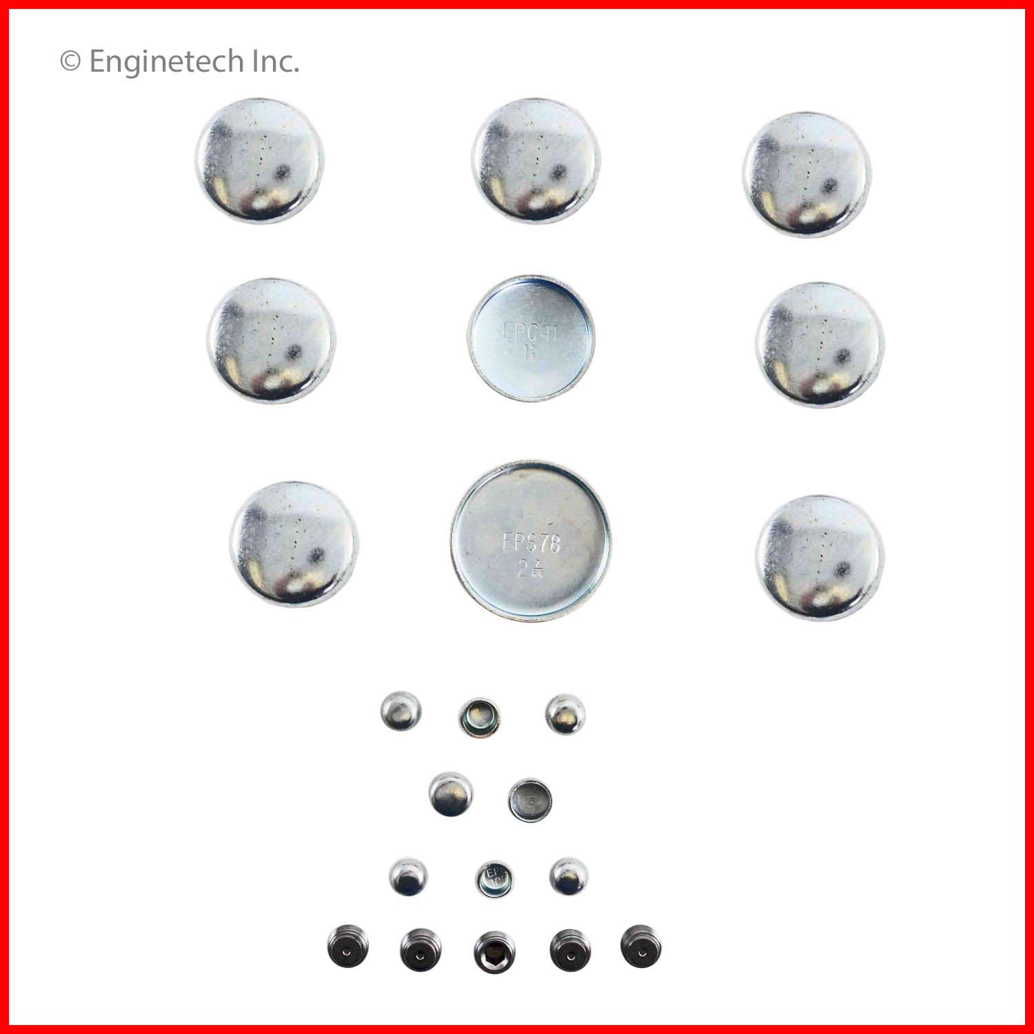 Enginetech Engine Rebuild Kit - GMC / Chevrolet Car and Truck - All Standard Size - RCC350AP-STD