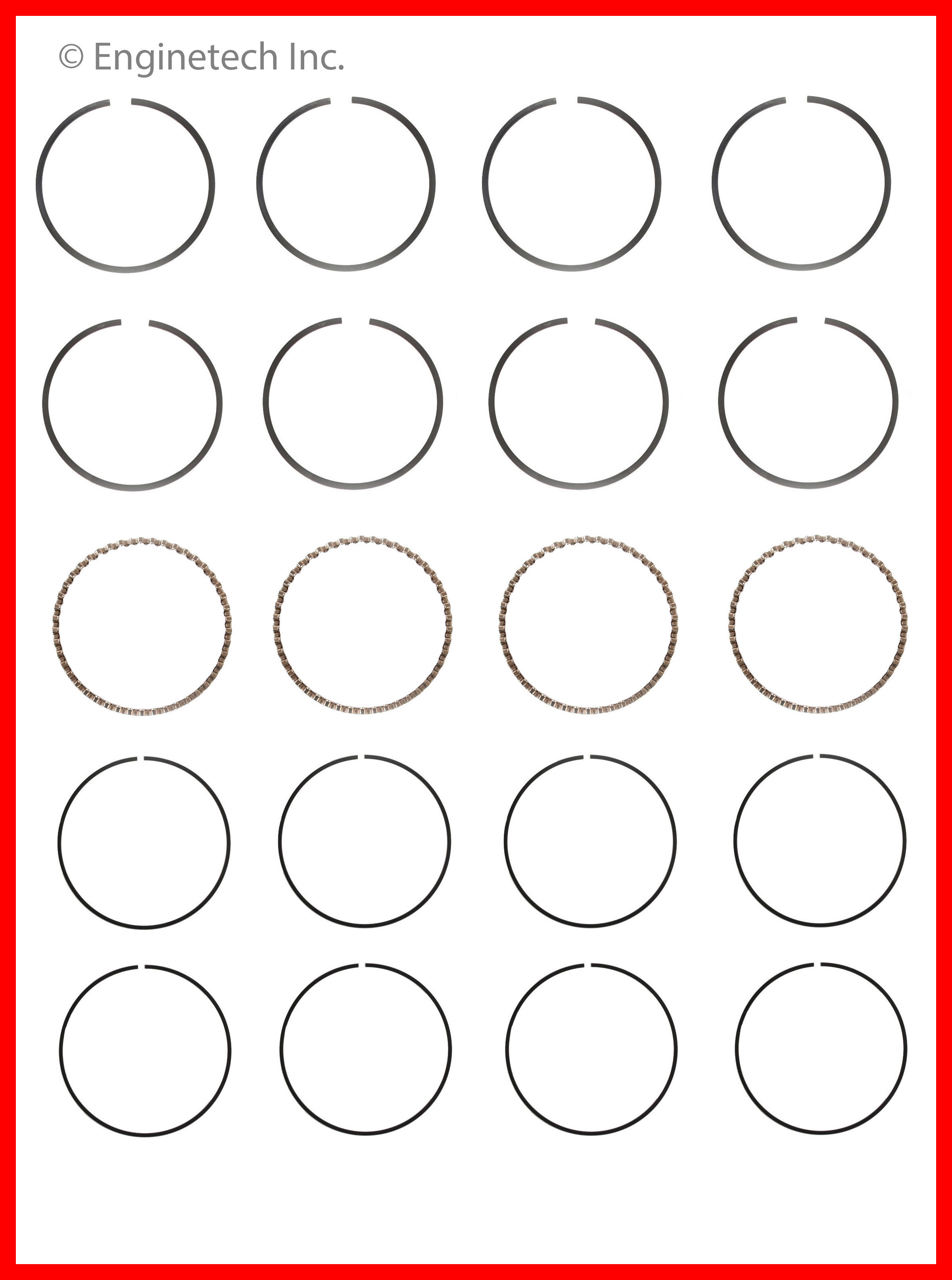 Enginetech Engine Premium Piston Ring Complete Set - S31154-020