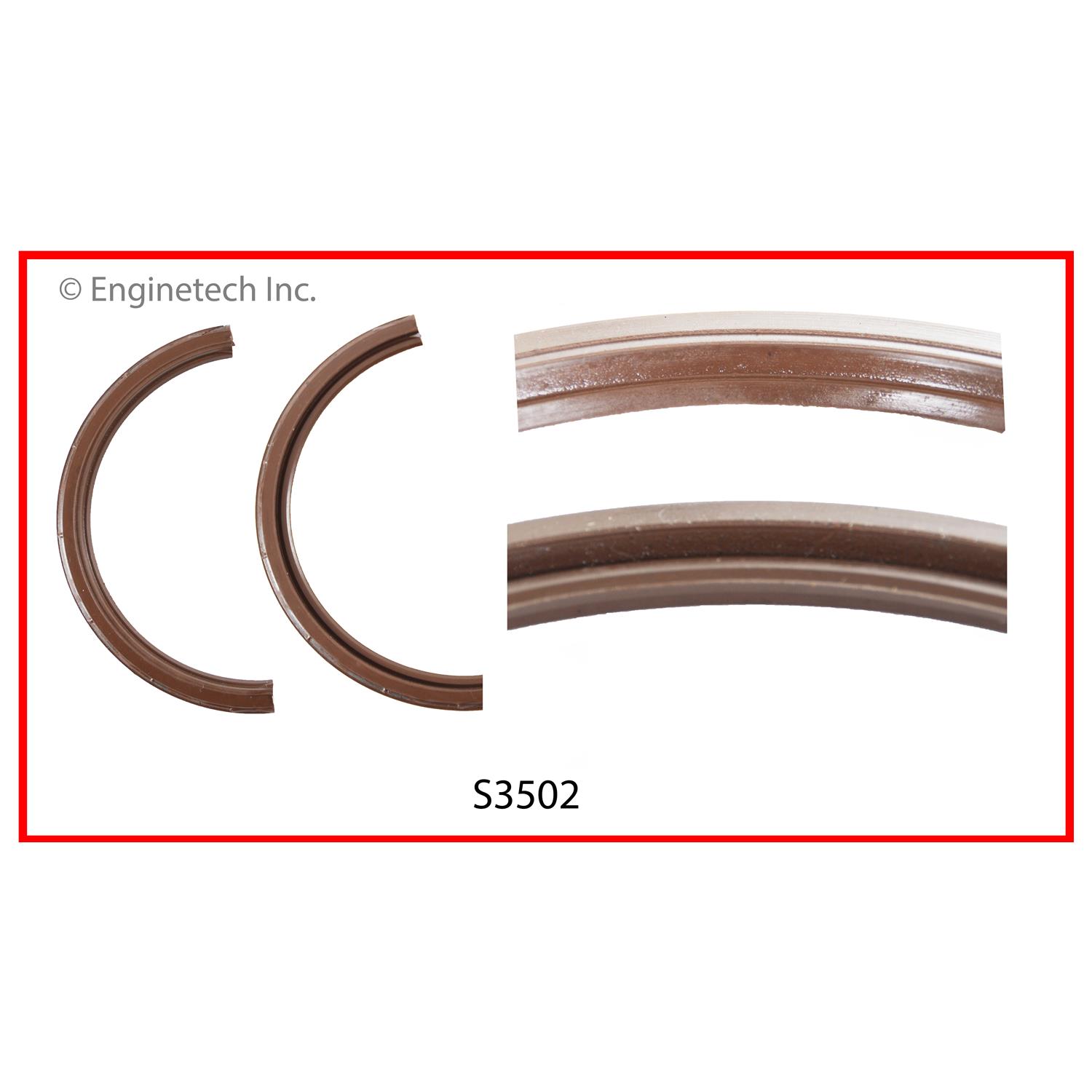 Enginetech Engine Rear Crankshaft Seal - 1 Piece Offset Lip - S3502
