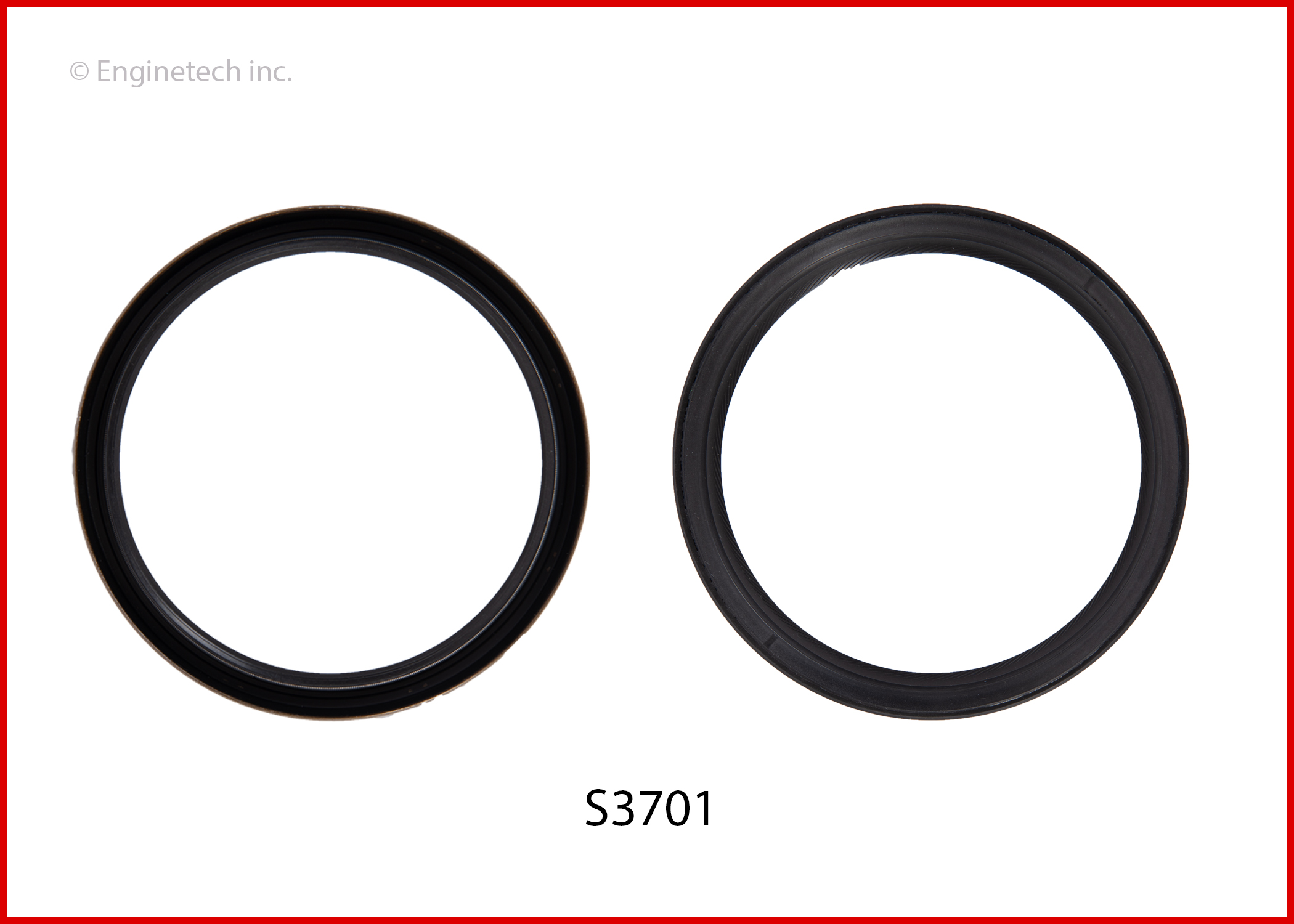 Enginetech Engine Rear Crankshaft Seal - 1 Piece - Viton - S3701