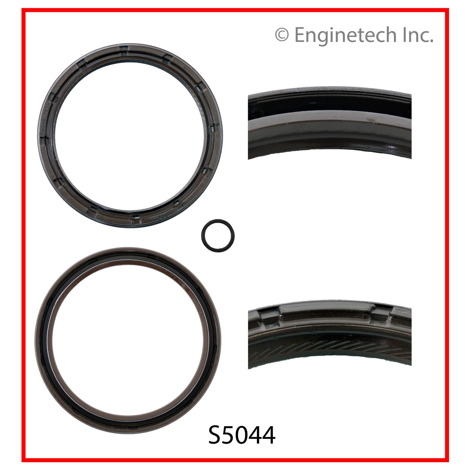 Enginetech Engine Rear Crankshaft Seal - 1 Piece Offset Lip - Viton - S5044