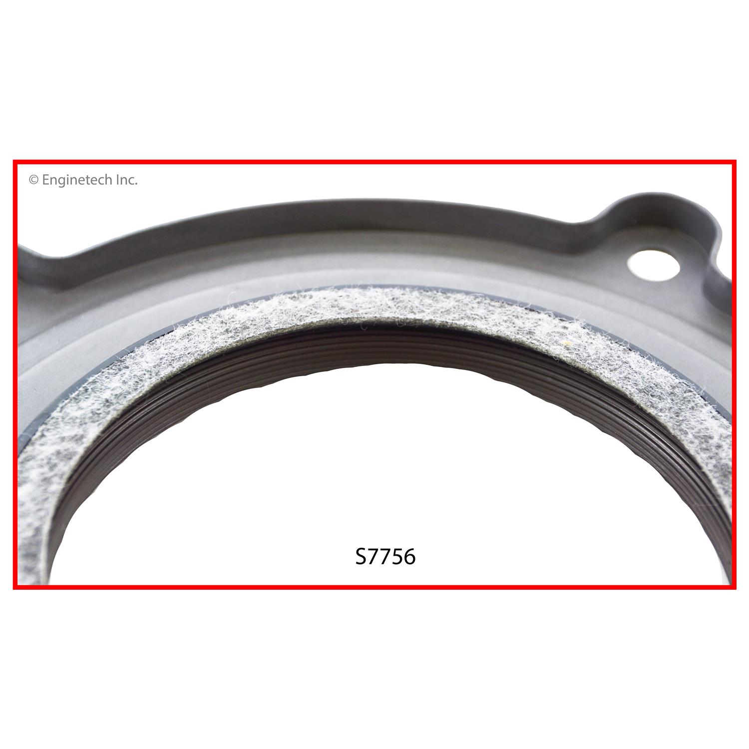 Enginetech Engine Rear Crankshaft Seal - 1 Piece - PTFE / Viton. With Metal Retainer - S7756